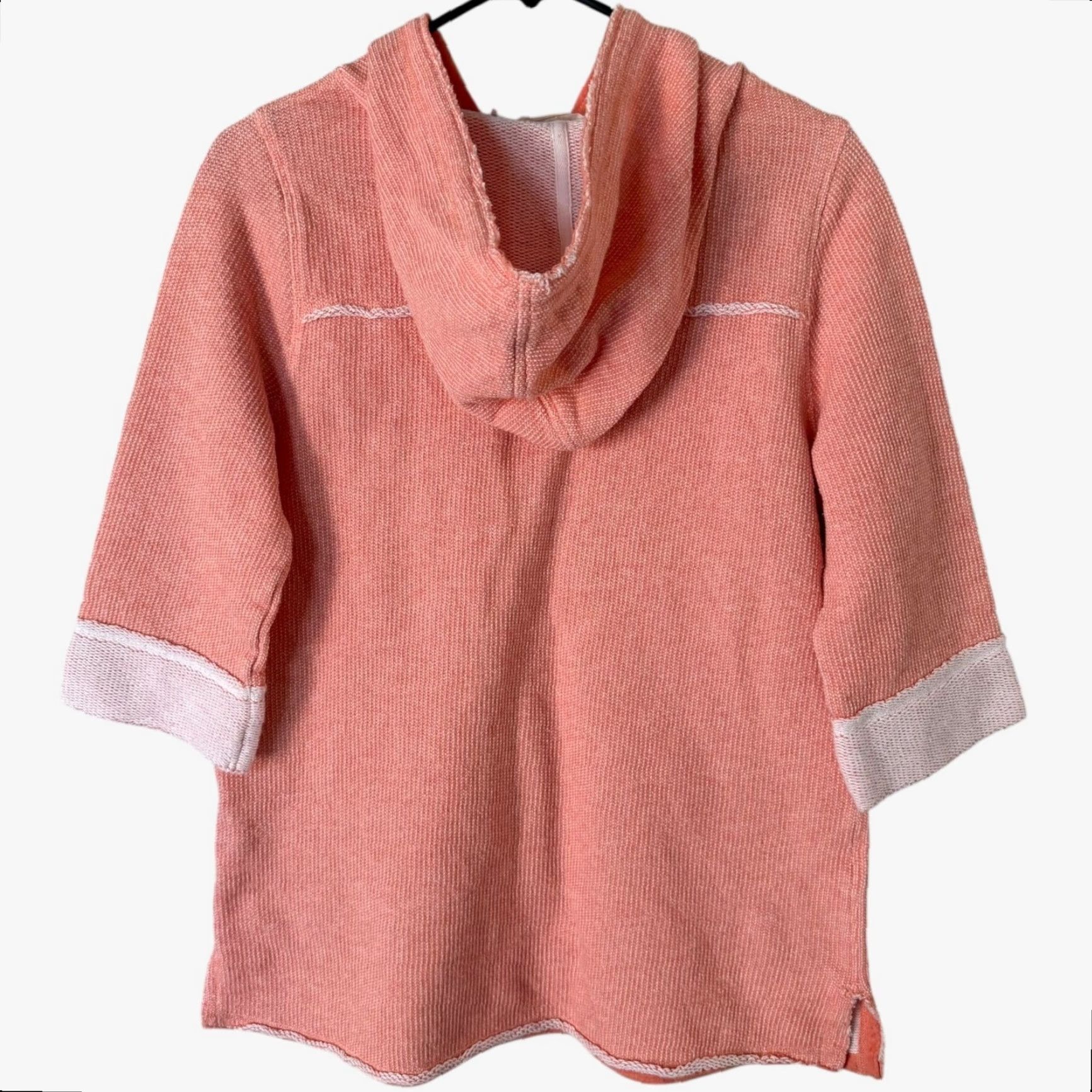 Soft Surroundings Soft Surroundings Just Beachy French Terry Hoodie Size Small Coral Pink Womens Size S / US 4 / IT 40 - 4 Thumbnail
