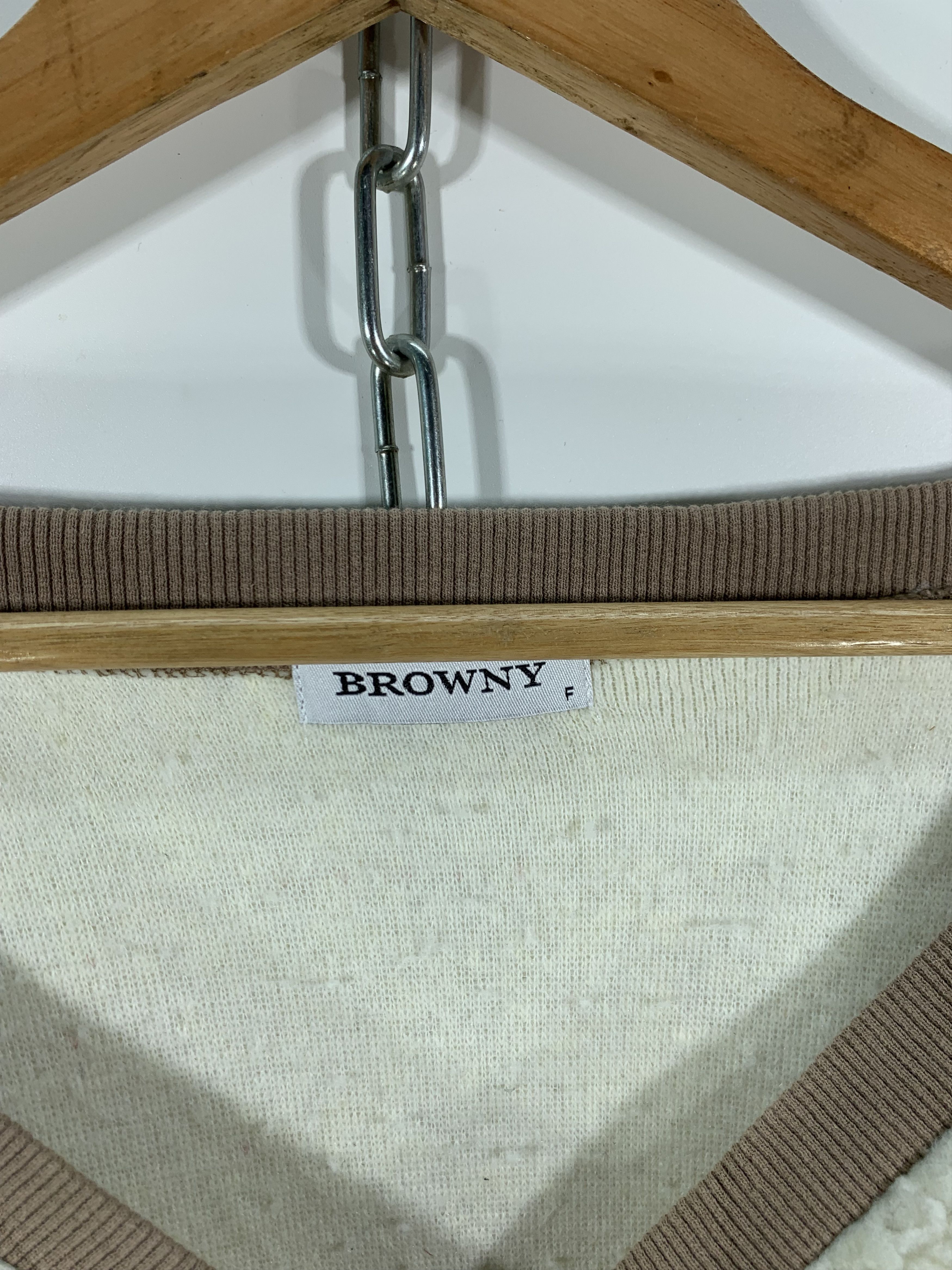 Japanese Brand ⚡️Browny Cropped Sherpa Fleece Cardigan Size US M / EU 48-50 / 2 - 3 Thumbnail