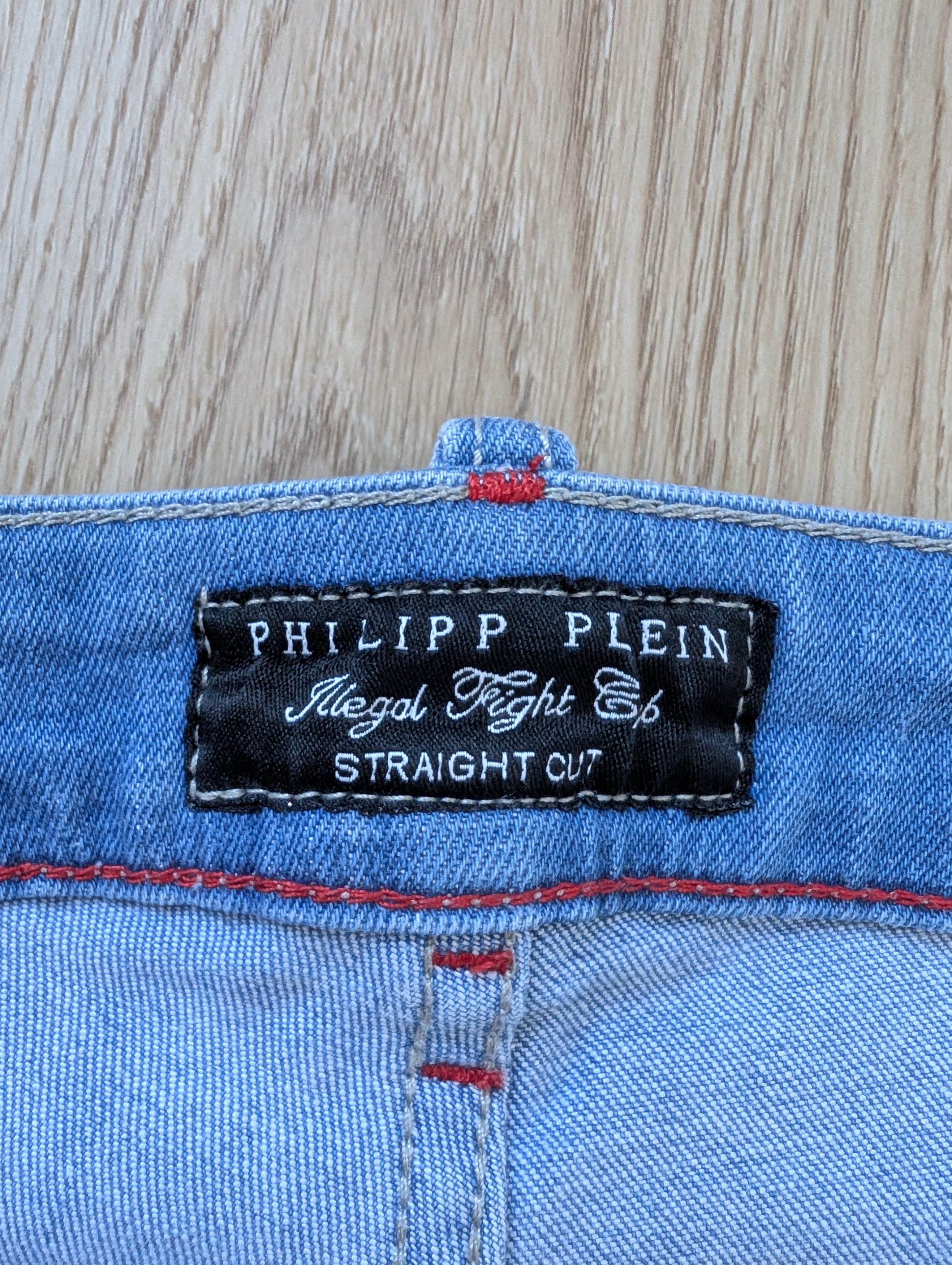 Philipp Plein Philipp Plein Illegal Fight Club Straight Distressed Jeans Size US 38 / EU 54 - 6 Thumbnail