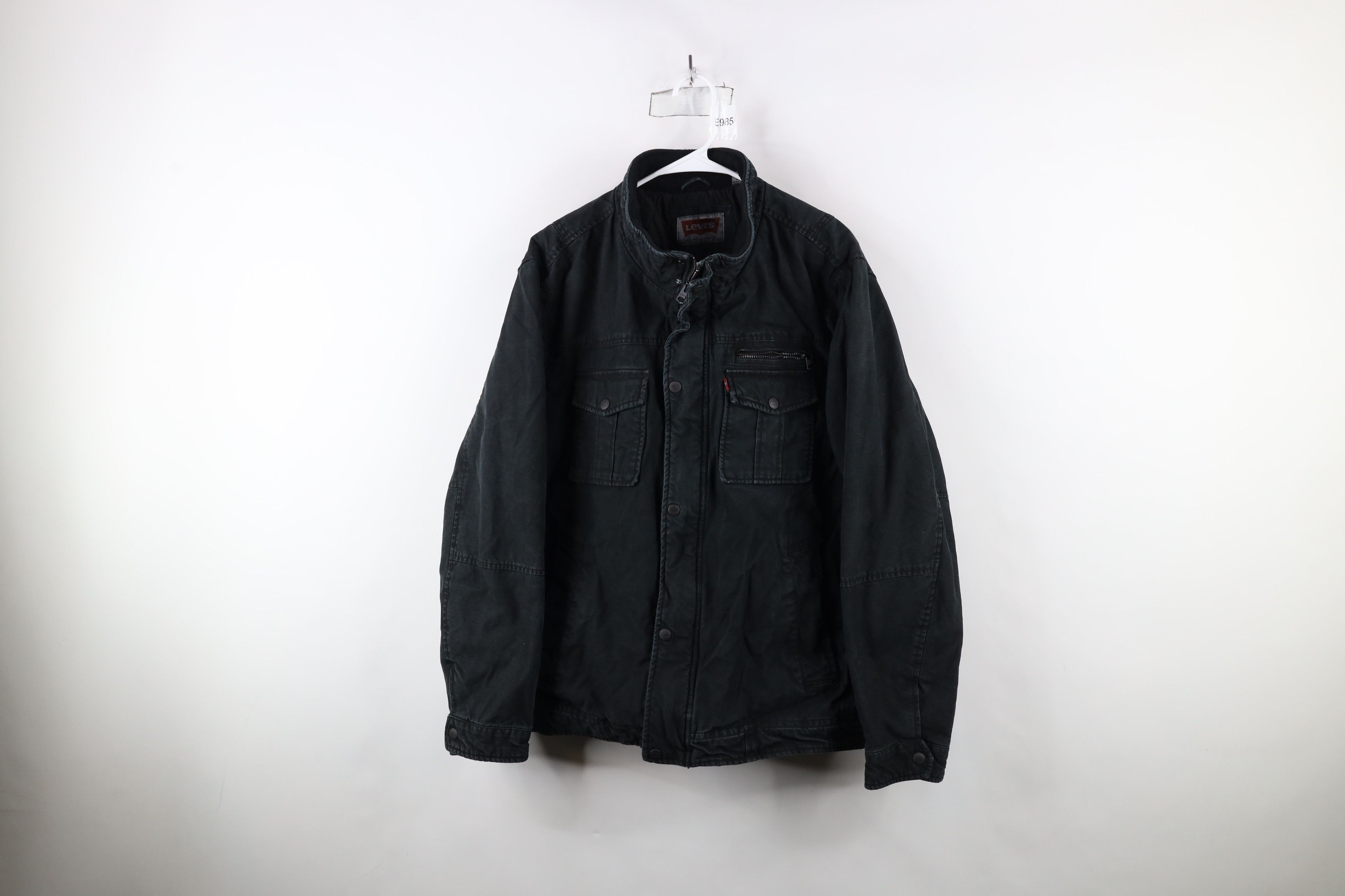 Levi's × Vintage Vintage Y2K Levis Full Zip Military Style Field Jacket Size US XL / EU 56 / 4 - 1 Thumbnail