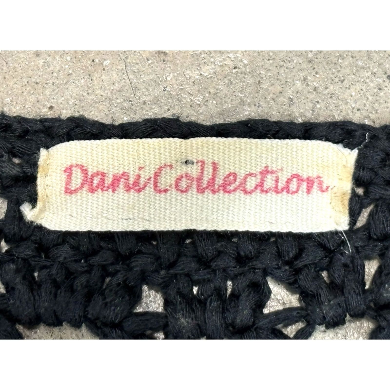 Vintage Dani Collection Vest Crochet Fringe Black Women’s Small Festival Boho Hippie Duster Sleeveless Open Front Casual Travel Vintage No Size S / US 4 / IT 40 - 7 Thumbnail
