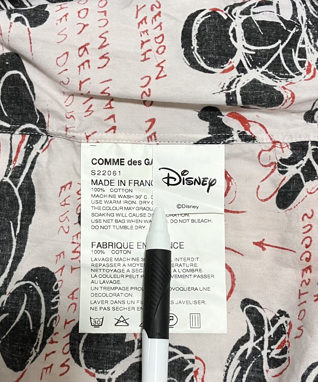 Comme des Garcons × Comme des Garcons SHIRT COMME des GARCONS Disney Mickey Button Shirt Size US XS / EU 42 / 0 - 5 Thumbnail