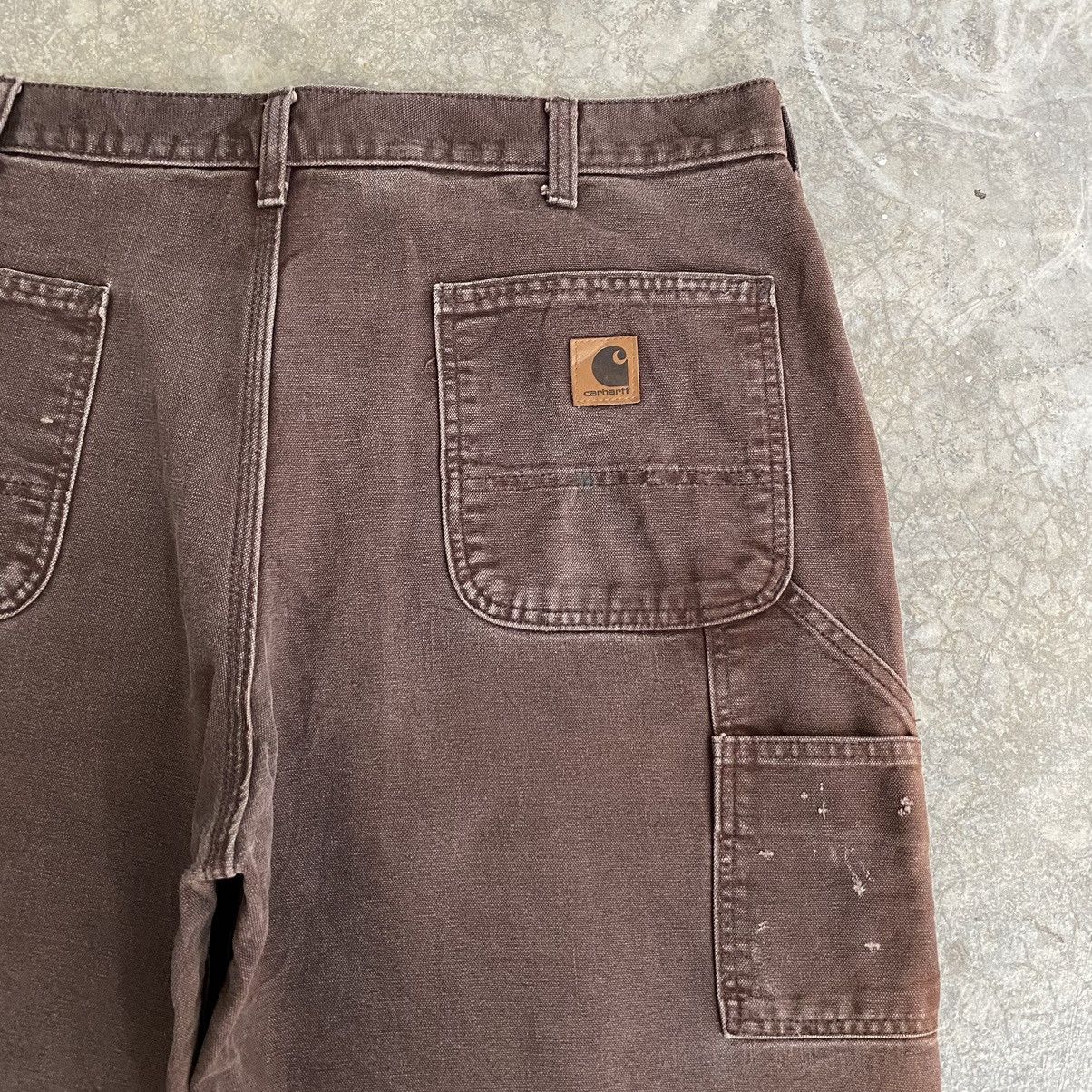 Carhartt Vintage Carhartt Faded Brown Carpenter Workwear Pants Size US 38 / EU 54 - 20 Thumbnail