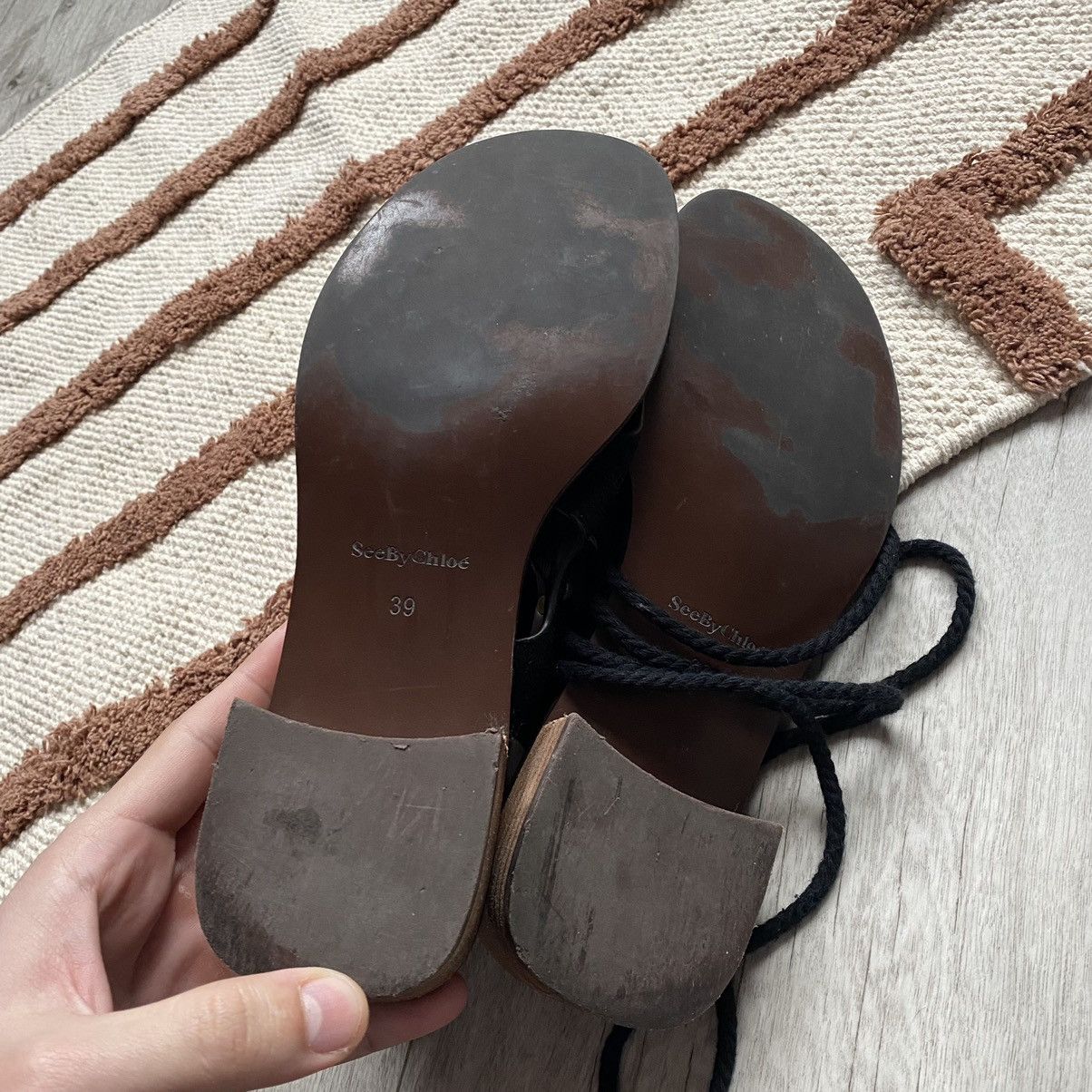 See by Chloe SEE BY CHLOE LEATHER/SUEDE HIGH SANDALS Size US 8 / IT 38 - 5 Thumbnail