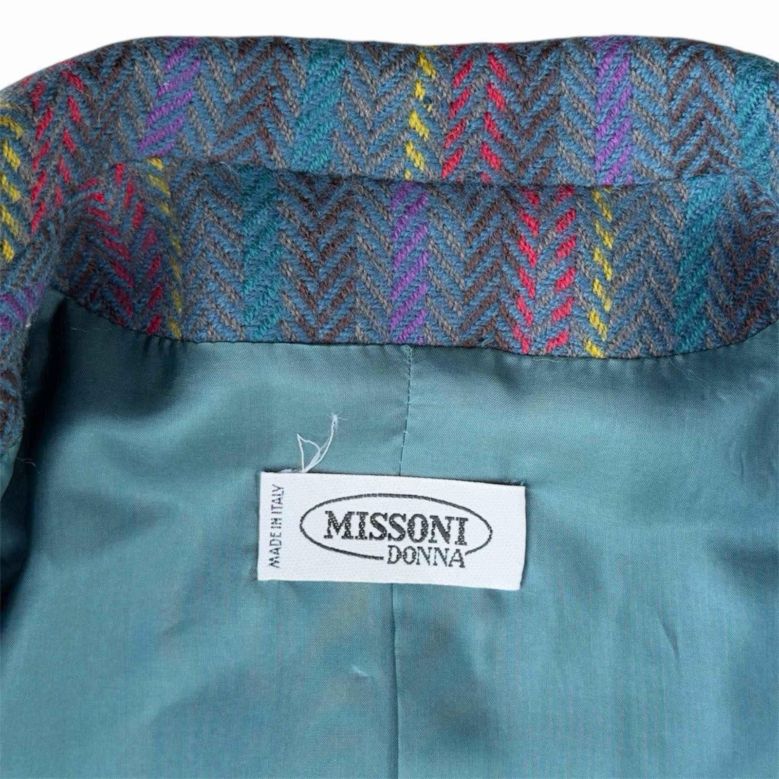 Missoni 80’s Missoni Wool Blazer Double Breasted Herringbone Sz 6 Size M / US 6-8 / IT 42-44 - 5 Thumbnail
