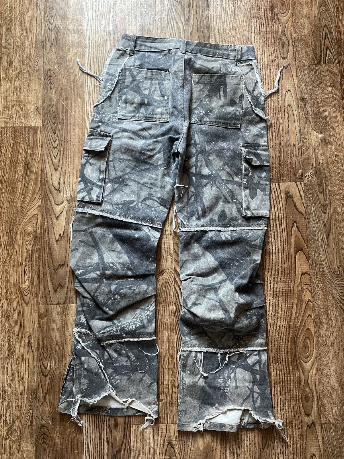 Other Vintage Y2K Parachute Pants Flared Jeans MOM Cargo 90s Size 34" / US 12 / IT 48 - 7 Thumbnail