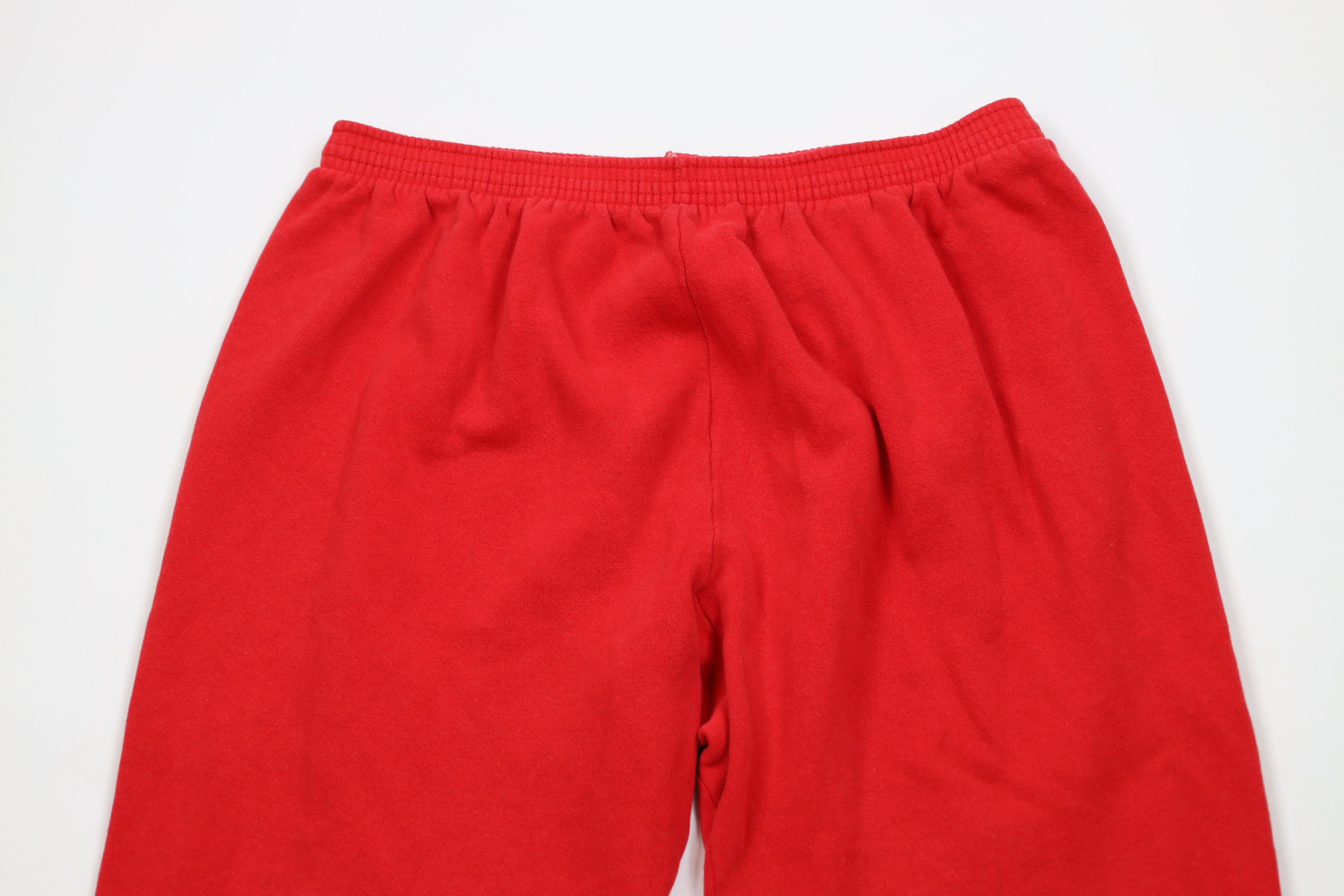 Vintage Vintage 70s Streetwear Sweatpants Joggers Pants Red USA Size US 34 / EU 50 - 2 Thumbnail