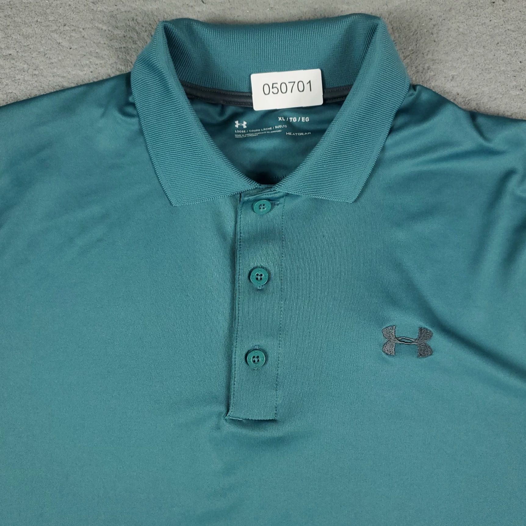 Under Armour Under Armour Polo Shirt Mens XL Teal Blue Short Sleeve Button Collar Logo Golf Casual Sports Classic Modern Preppy Size US XL / EU 56 / 4 - 2 Thumbnail