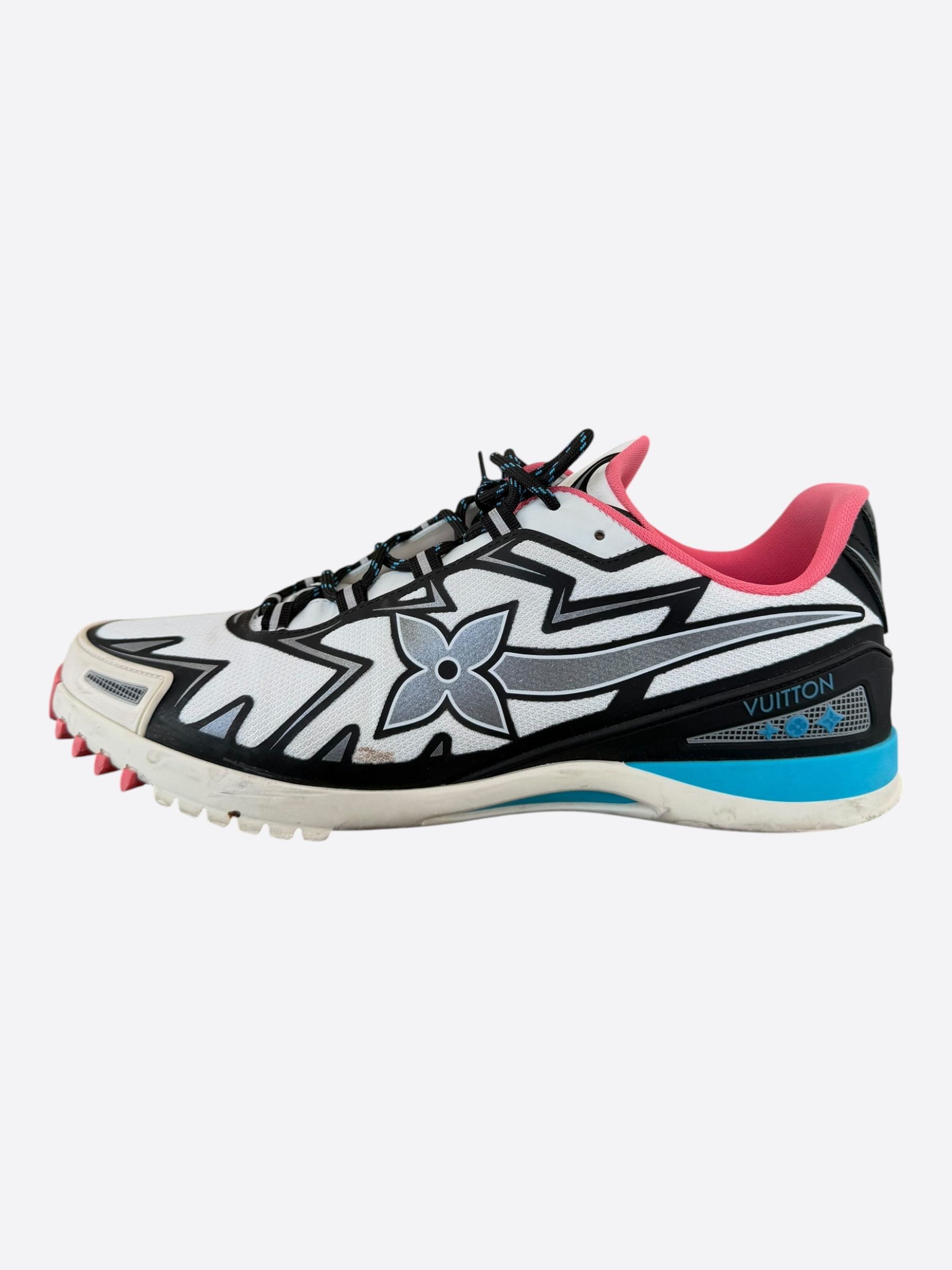 Louis Vuitton Louis Vuitton White & Multicolor Sprint Sneakers Size US 9.5 / EU 42-43 - 3 Thumbnail
