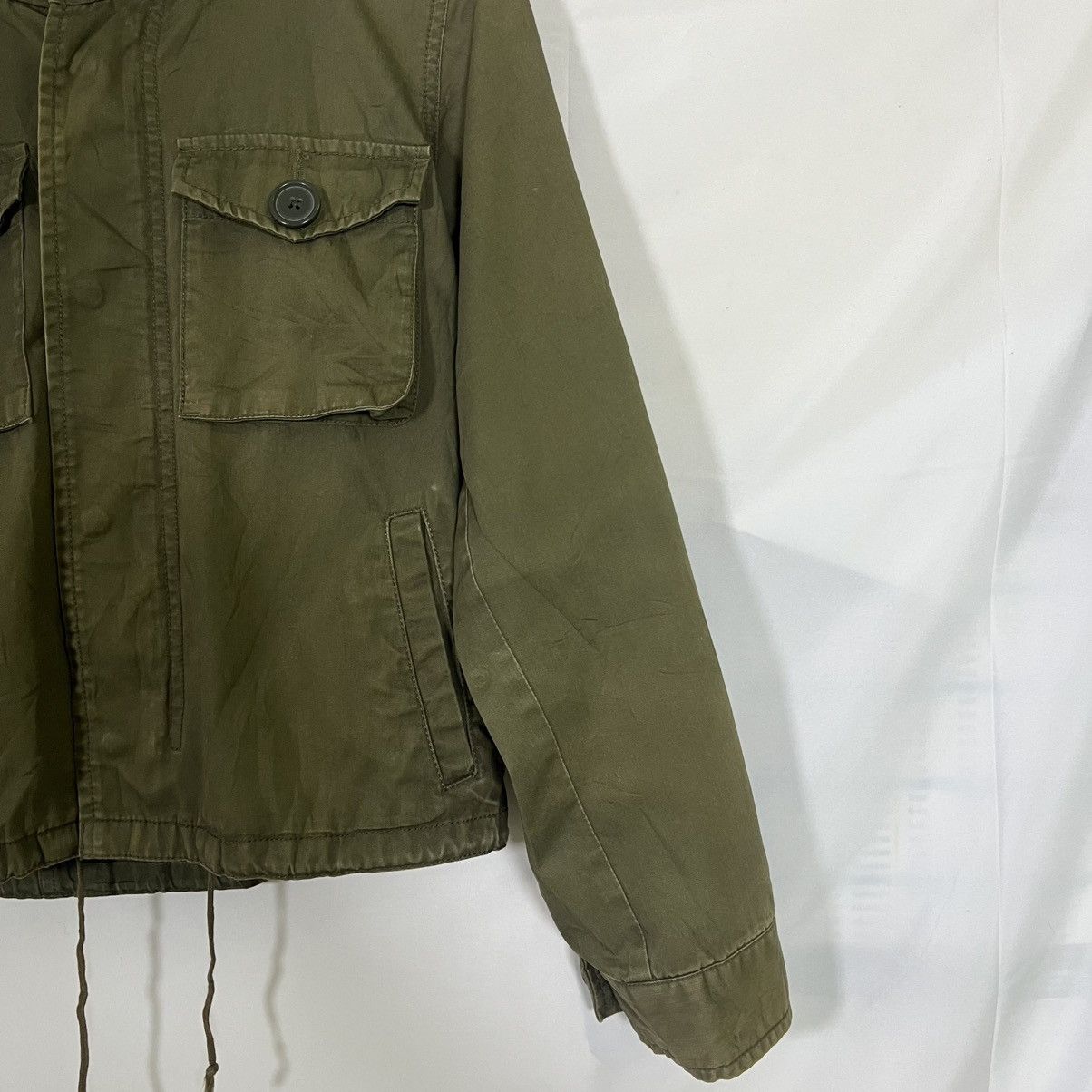 Japanese Brand VTG SHUCA ARMY MILITARY STYLE CROP JACKET Size S / US 4 / IT 40 - 3 Thumbnail