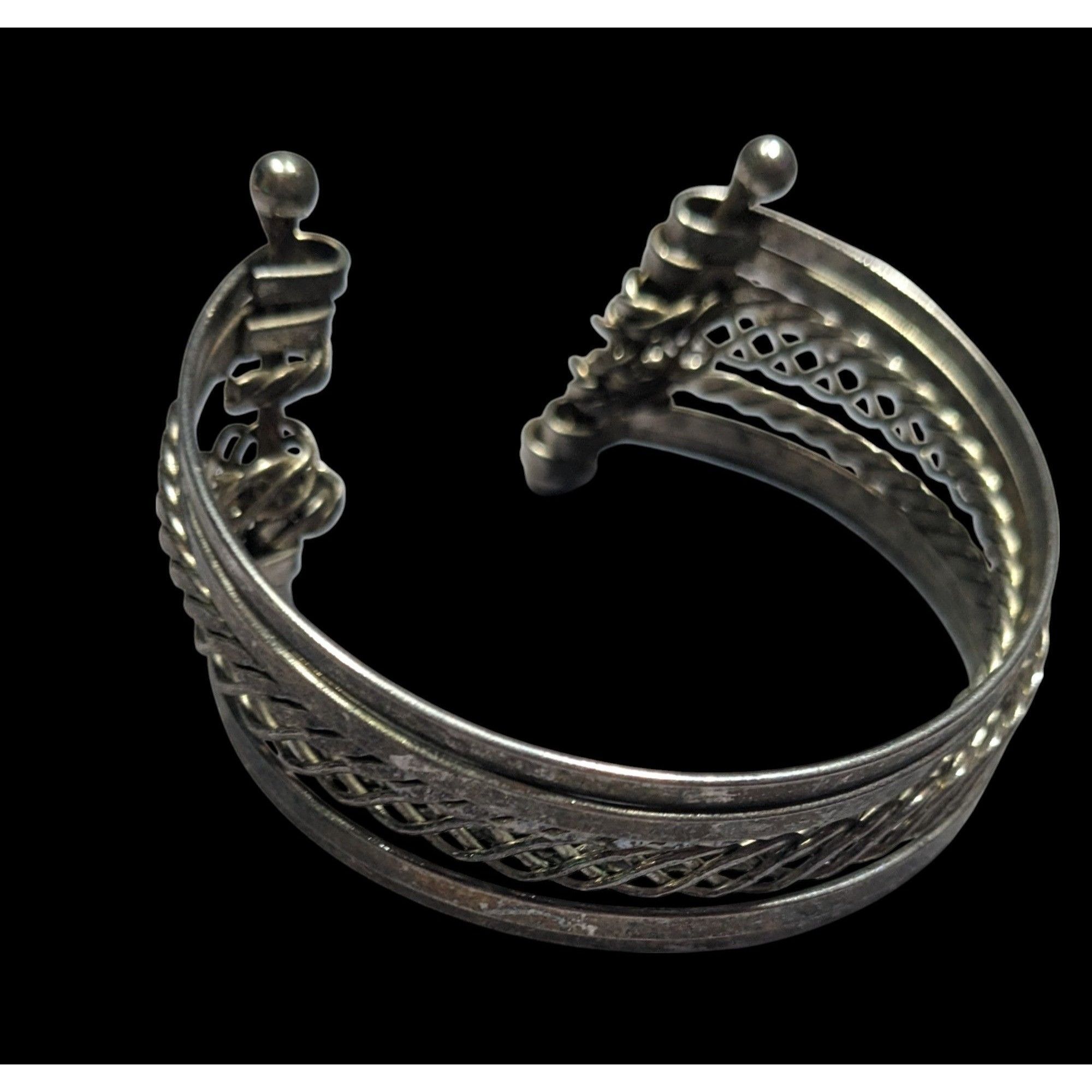 Other Braided Multilayer Silver Tone Cuff Bracelet Size ONE SIZE - 3 Thumbnail