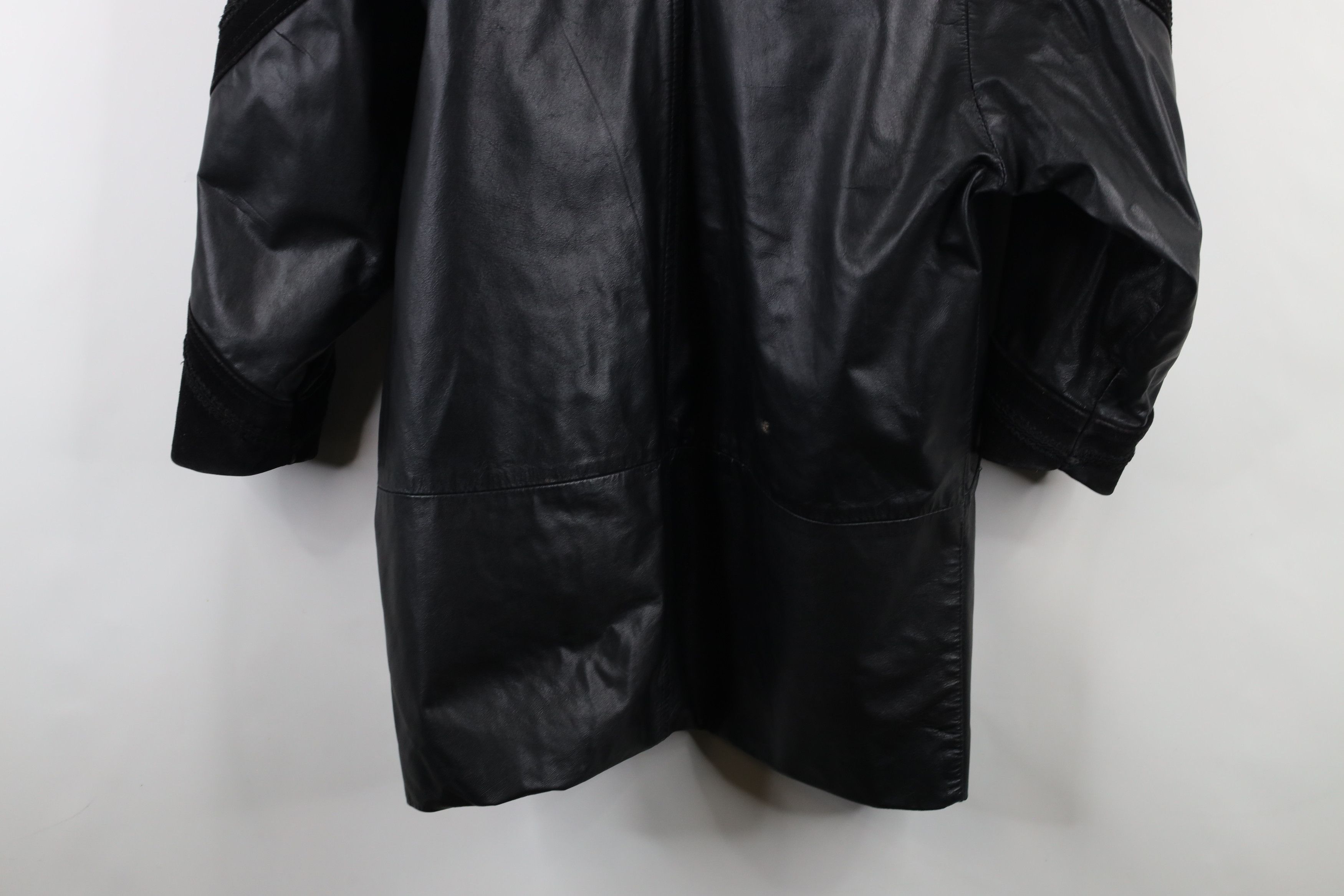 Vintage Vintage 90s Streetwear Gothic Distressed Leather Jacket Size S / US 4 / IT 40 - 16 Thumbnail