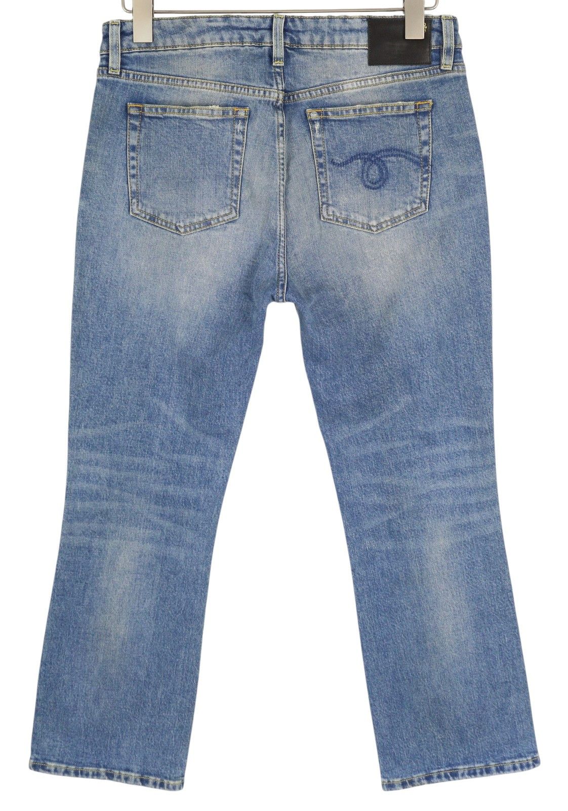 R13 KICK 30 Jasper Stretch Washed Ankle Length Jeans 84421 Size 30" / US 8 / IT 44 - 4 Thumbnail