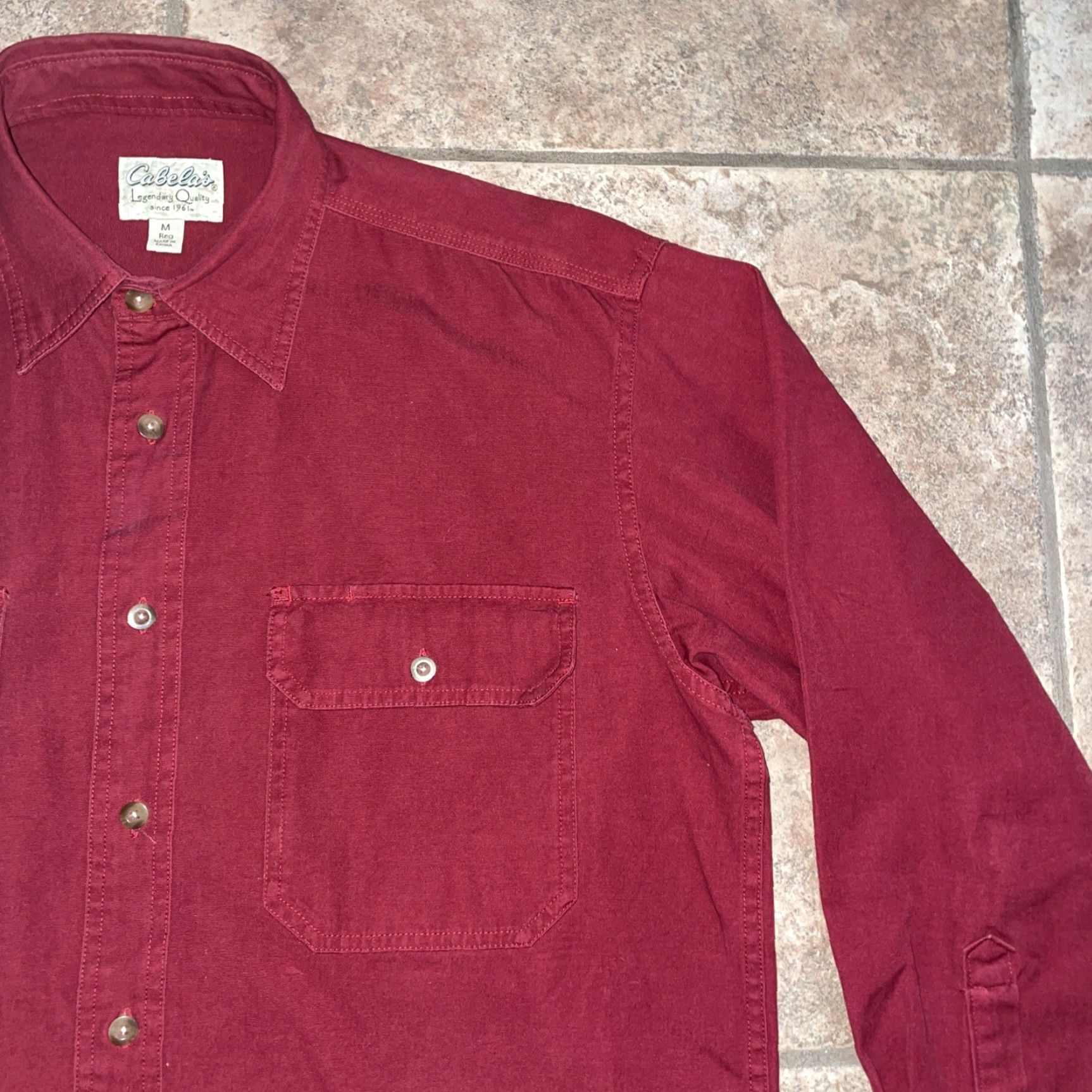 Vintage Cabela’s legendary quality Button-Down Long Sleeve Shirt Mens M Red Shirt Size US M / EU 48-50 / 2 - 2 Thumbnail