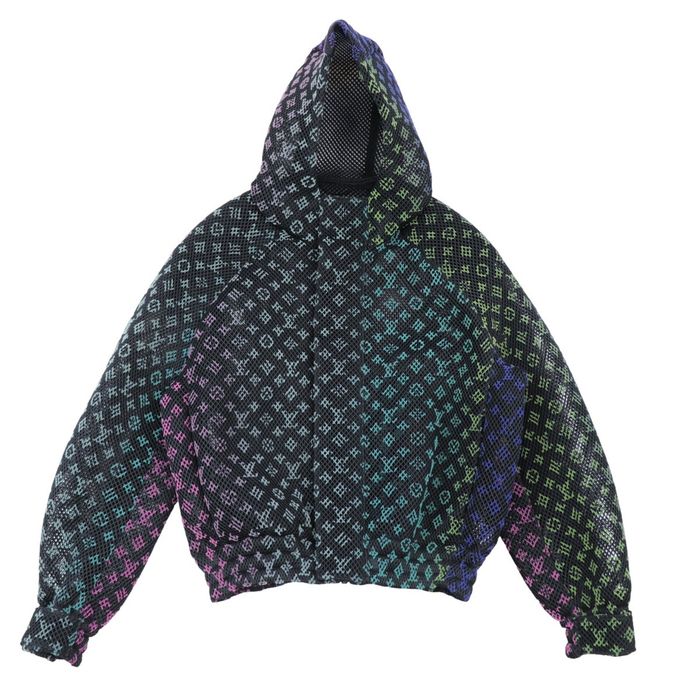 Authentic lV Neon Gradient Mesh Hooded Jacket