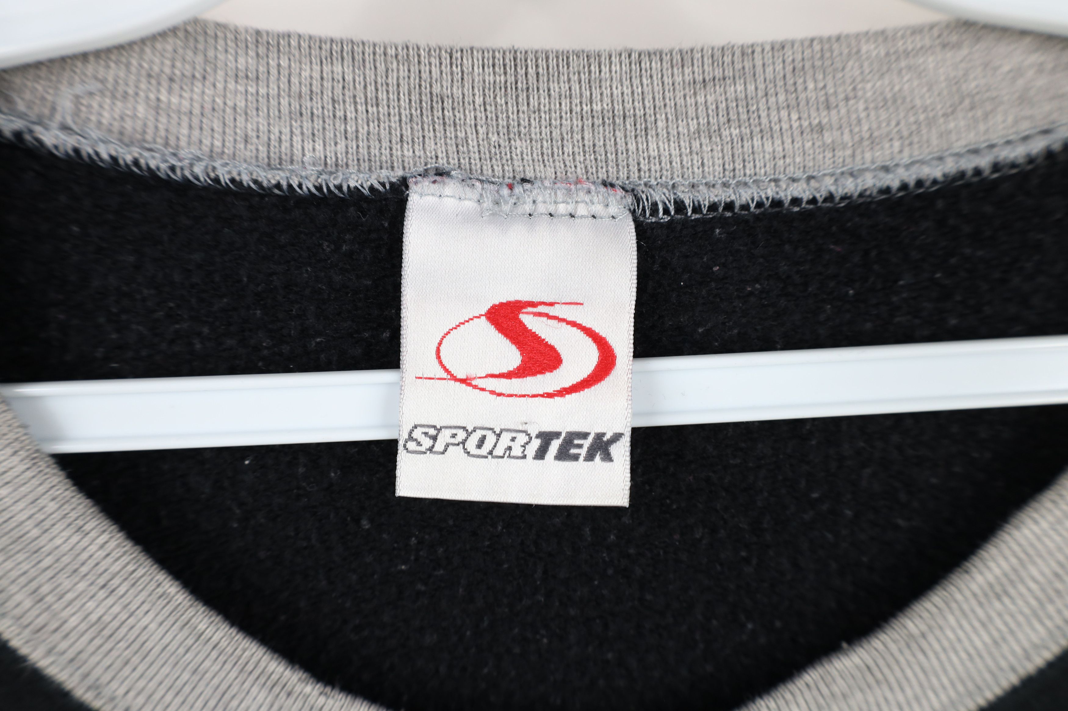 Vintage Vintage 90s Streetwear Striped Crewneck Sweatshirt Black Size US XL / EU 56 / 4 - 8 Thumbnail