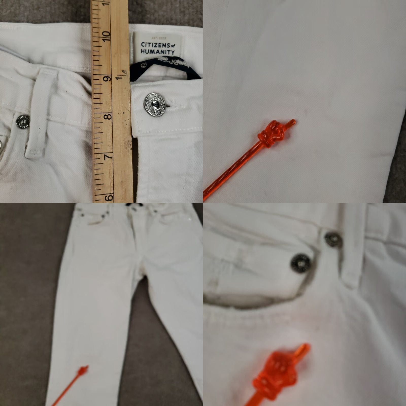 Citizens Of Humanity Citizens Of Humanity Jeans Womens Size 27 White Ella Mid Rise Slim Crop Stretch Cropped Jeans Women 27in Inseam 25in White Ella Stretch Size 27" / US 4 / IT 40 - 8 Thumbnail