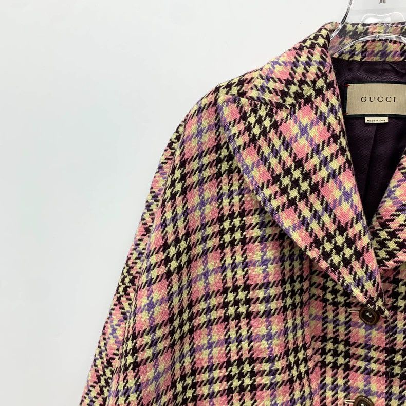 Gucci Gucci Brown striped horsehair lapel single-breasted cloak s Size XS / US 0-2 / IT 36-38 - 3 Thumbnail