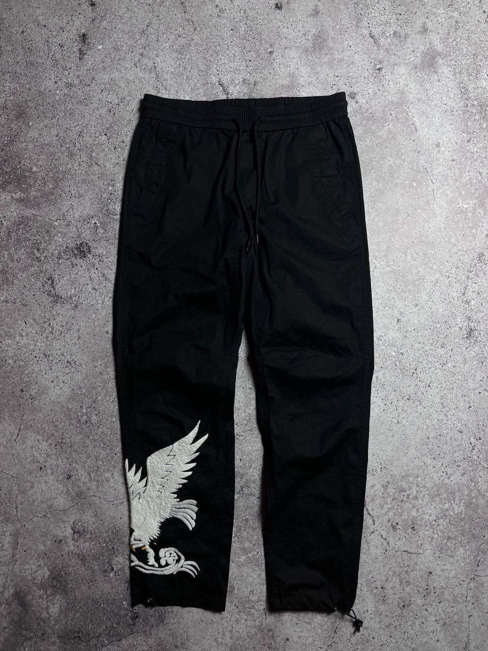 Japanese Brand × Maharishi × Vintage Vintage Maharishi Eagle Woven Black Pants Size US 32 / EU 48 - 1 Thumbnail