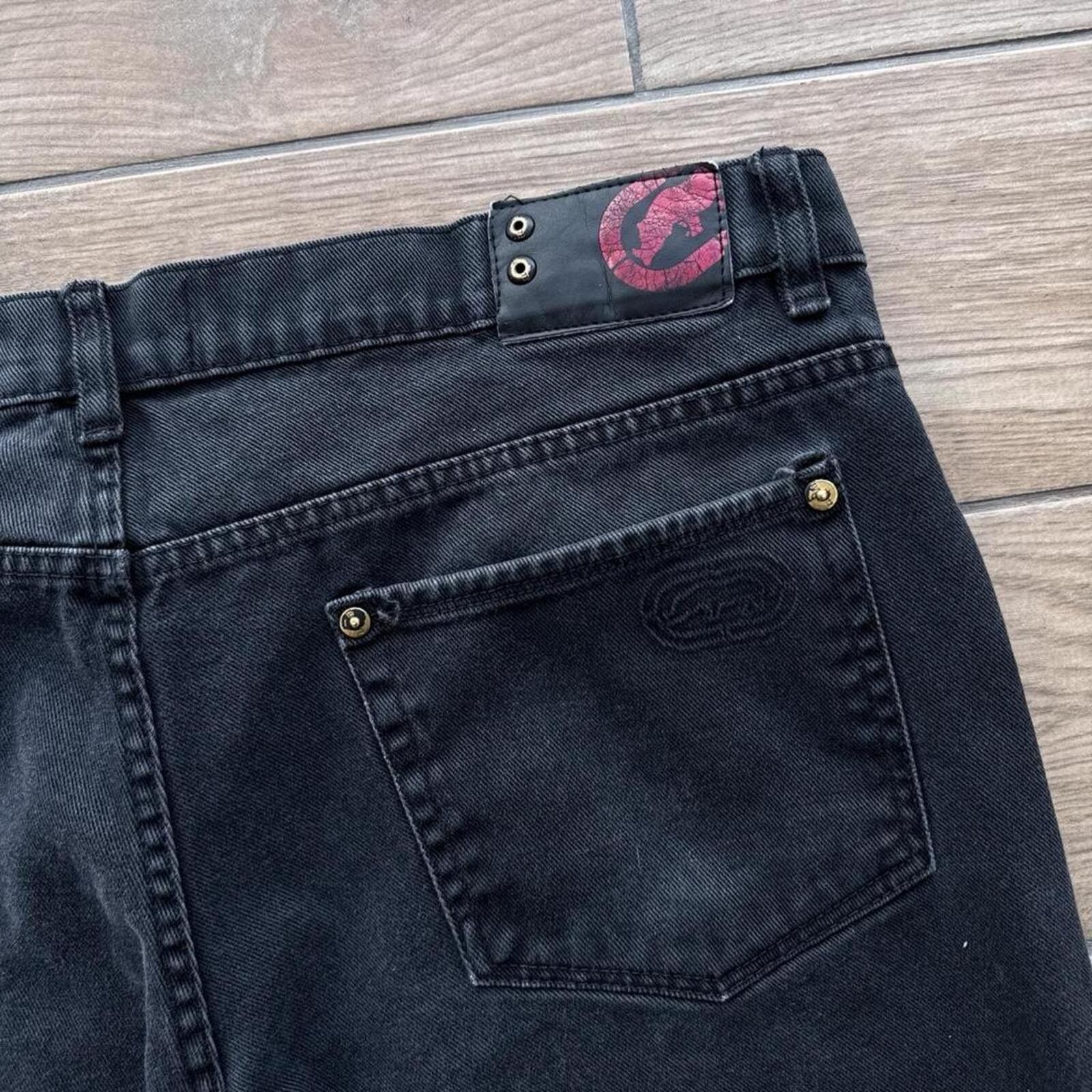 Ecko Unltd. Y2K Ecko Unltd. Slim Straight 00s Black Denim 00s Jeans Size US 38 / EU 54 - 8 Thumbnail