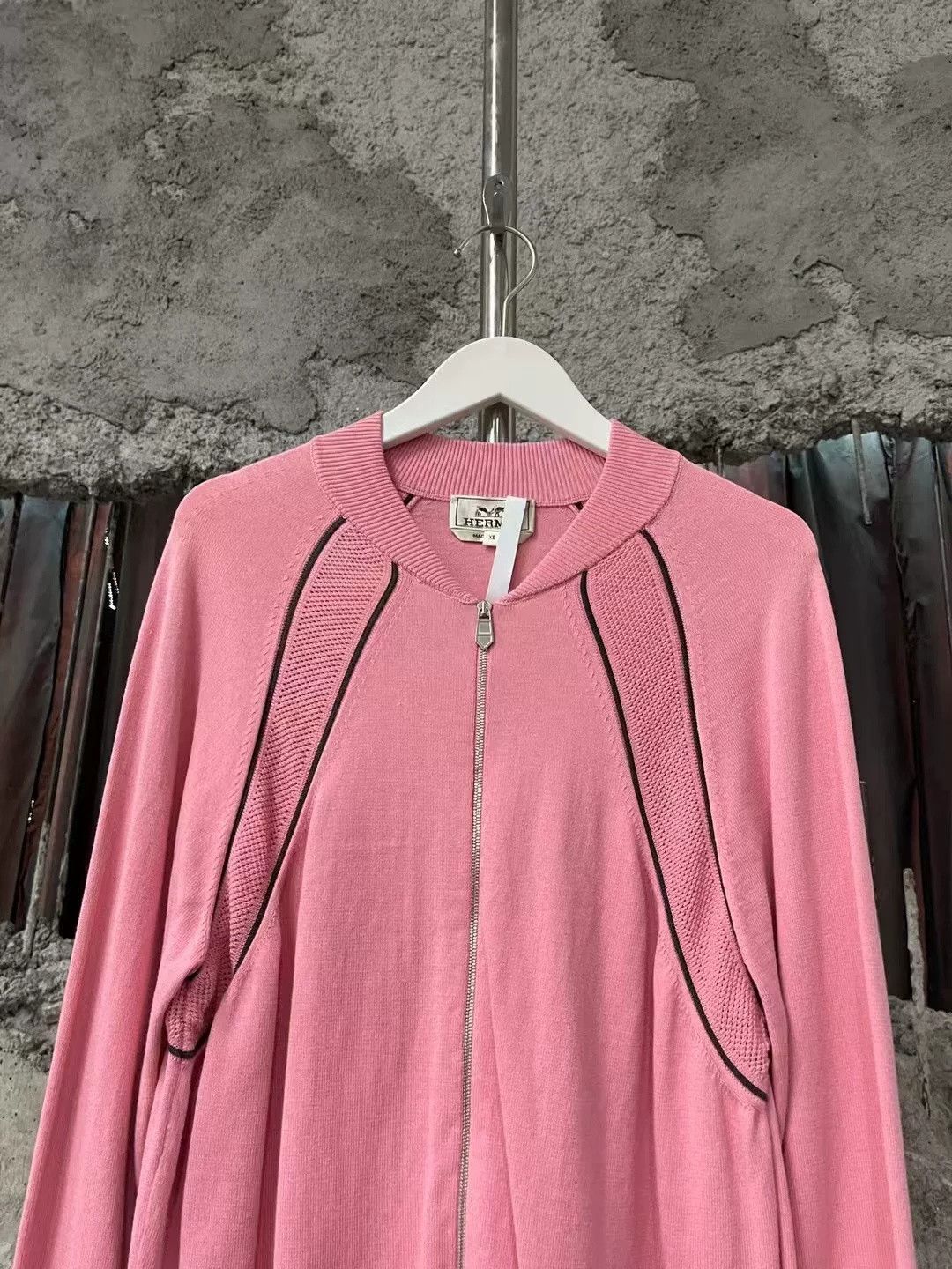 Hermes Hermes Pink Wool Zip Jacket Size US M / EU 48-50 / 2 - 3 Thumbnail
