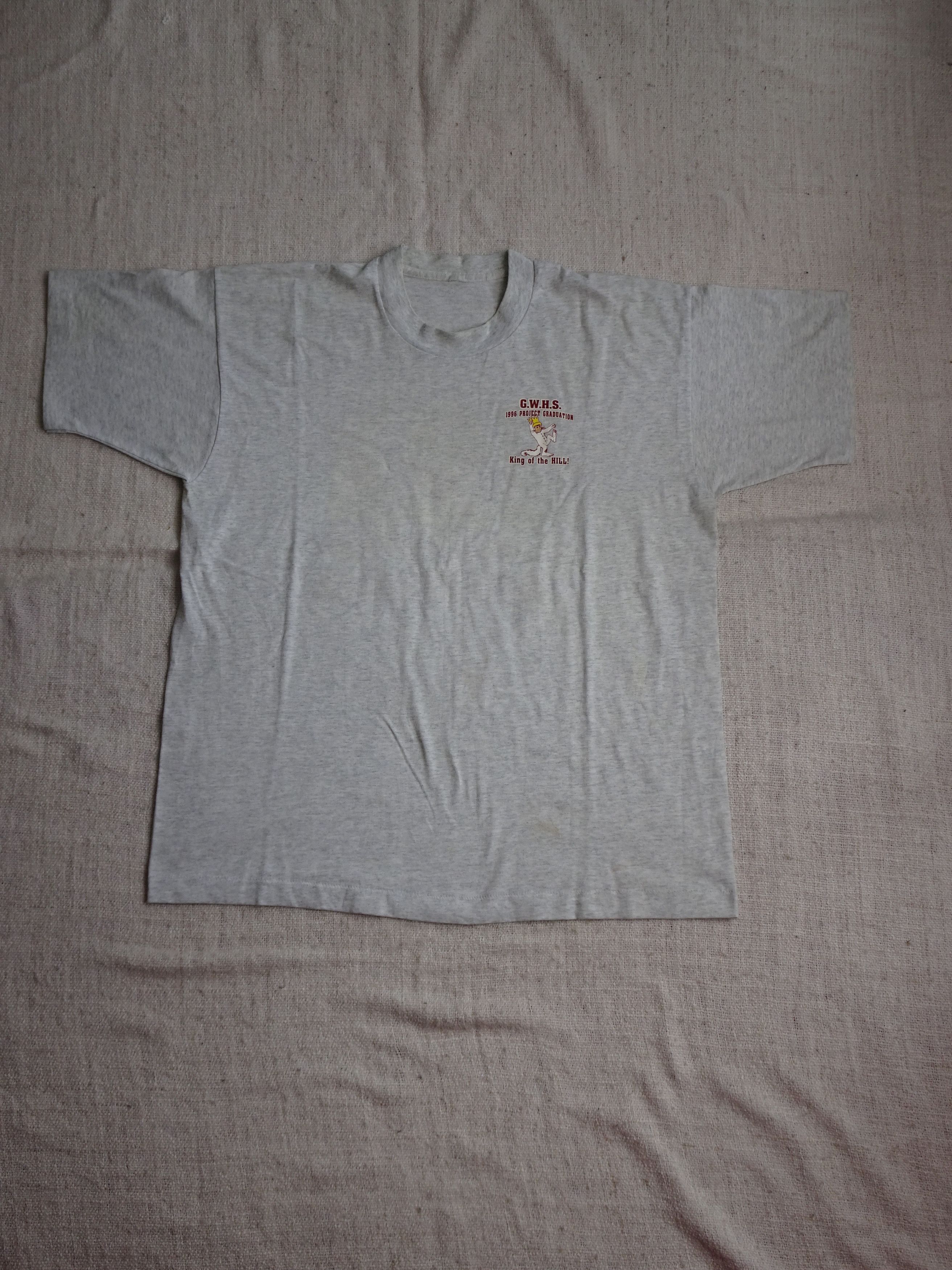 Vintage Vtg 90s Single Stitch G.W.H.S 1996 Graduation Graphic Tee Size US XL / EU 56 / 4 - 2 Thumbnail