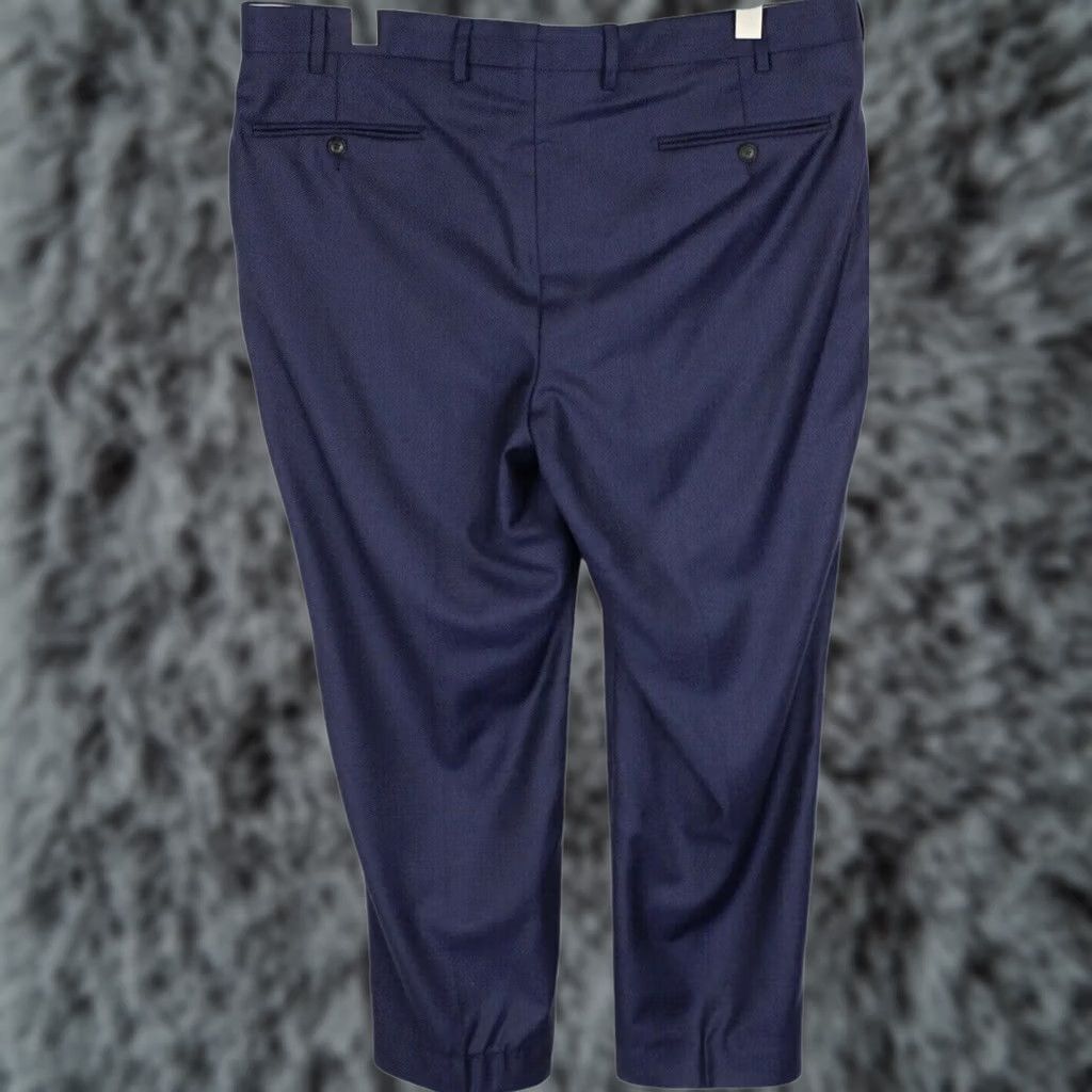 Suitsupply Suitsupply Sienna Trousers Men's UK 46S / W40 Wool Blue Zip Flat Front Tapered 28in Inseam Dress Formal Business Men Size US 30 / EU 46 - 1 Thumbnail