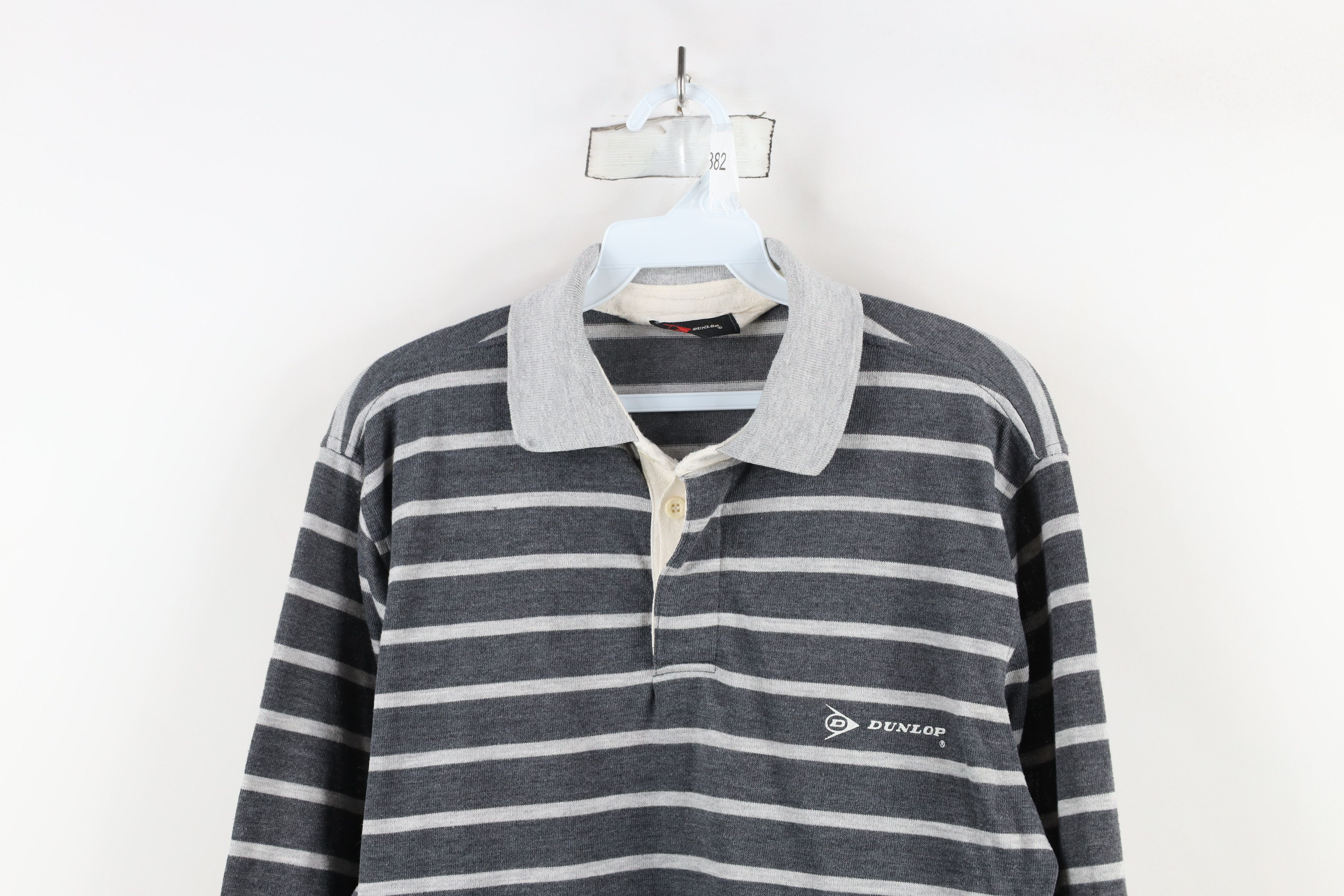 Vintage Vintage 80s 90s Dunlop Knit Long Sleeve Tennis Rugby Polo Size US S / EU 44-46 / 1 - 2 Thumbnail