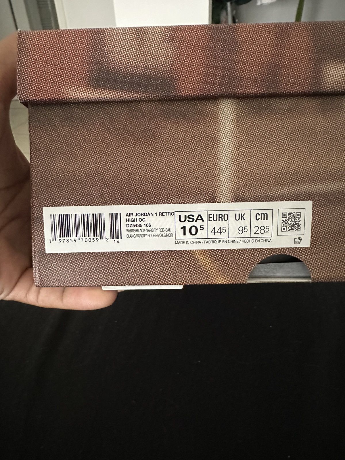 Nike Jordan 1 Black Toe Reimagined Size US 10.5 / EU 43-44 - 8 Thumbnail