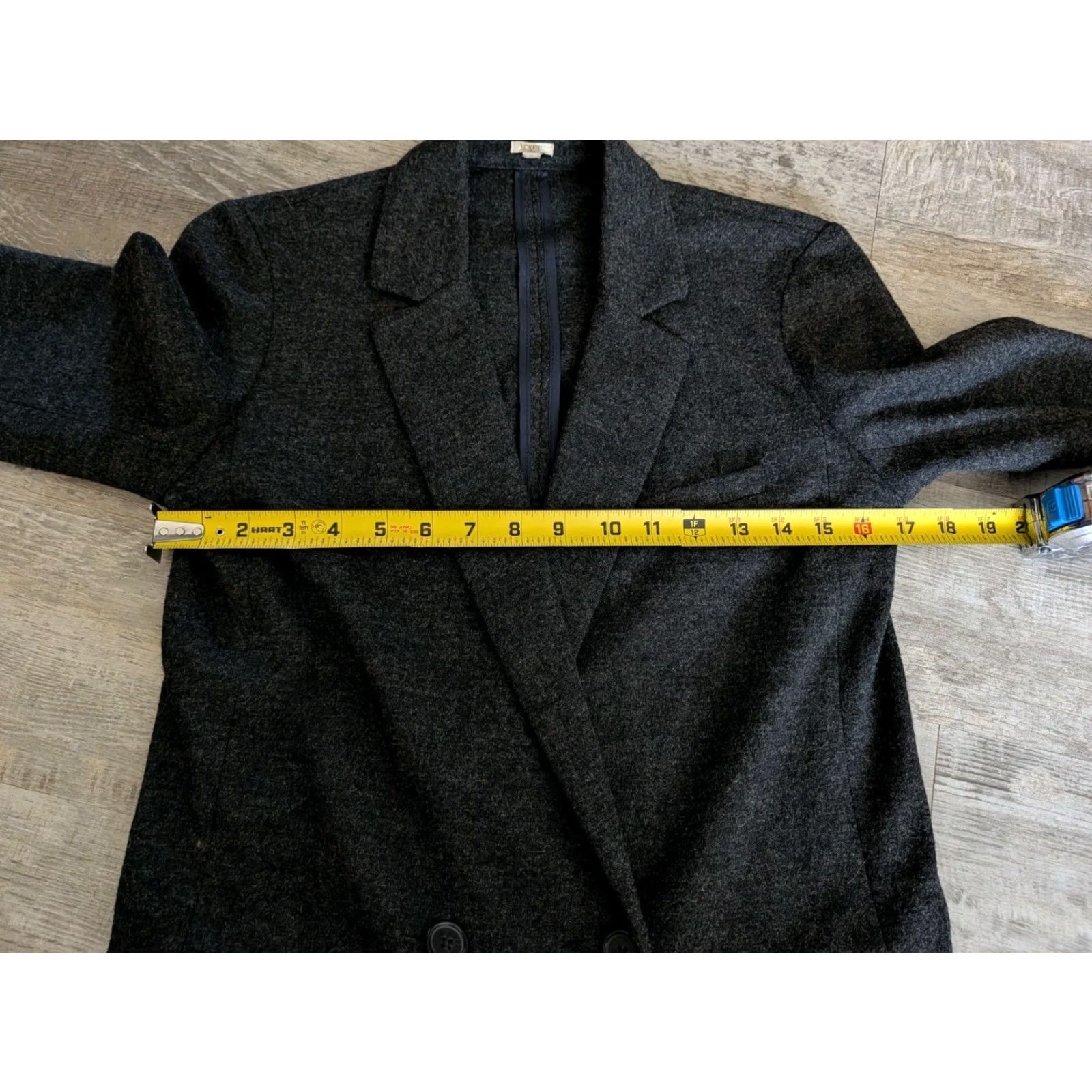 J.Crew J.CREW Blazer Wool Benny Womens Grey Double Breasted Jacket Size 2 EUC Jacket/Coat Short Length Button Closure Classic Preppy 3-4? Size XS / US 0-2 / IT 36-38 - 6 Thumbnail