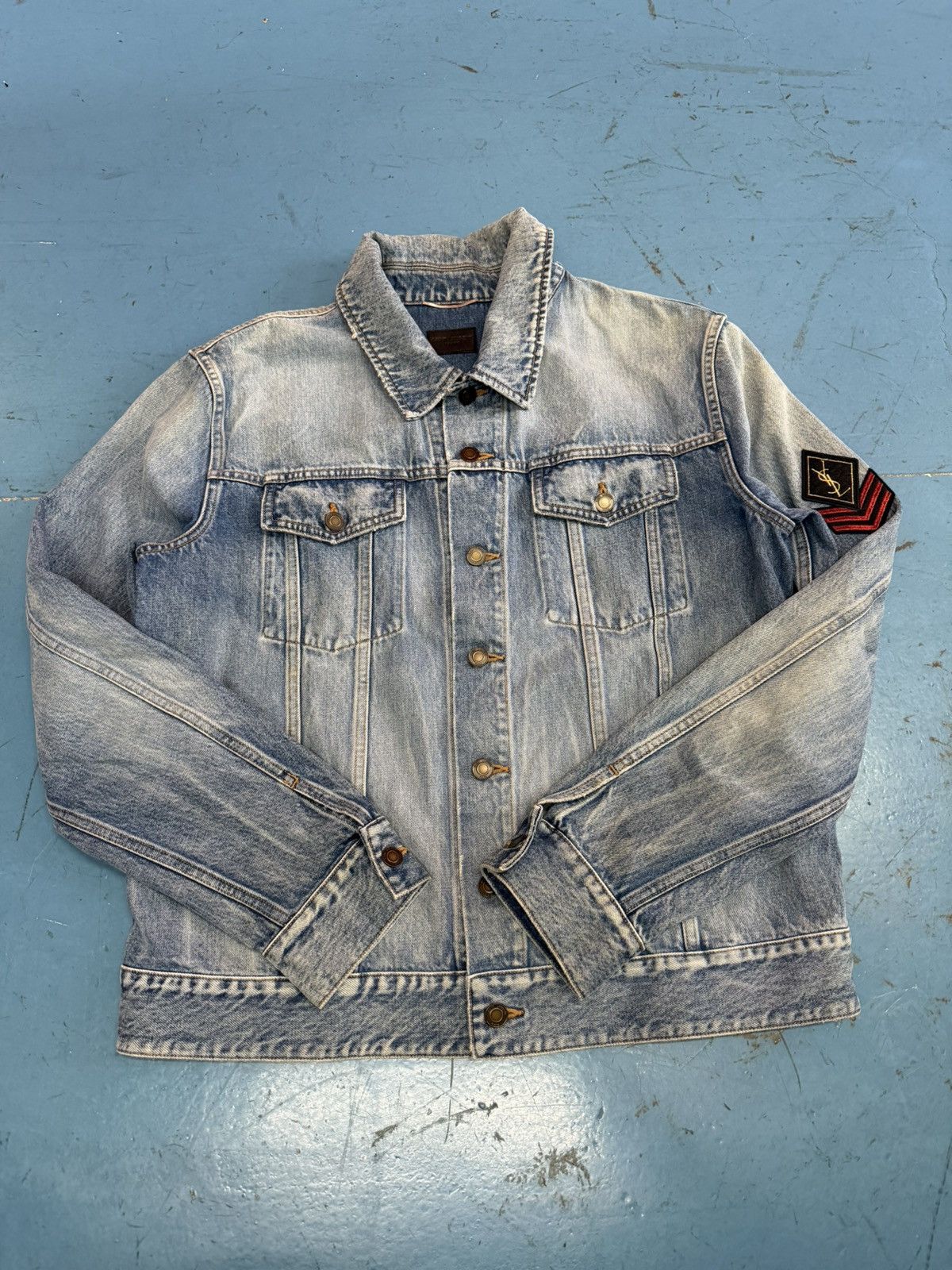 Saint Laurent Paris SAINT LAURENT 16” DENIM JACKET Size US XXL / EU 58 / 5 - 1 Thumbnail