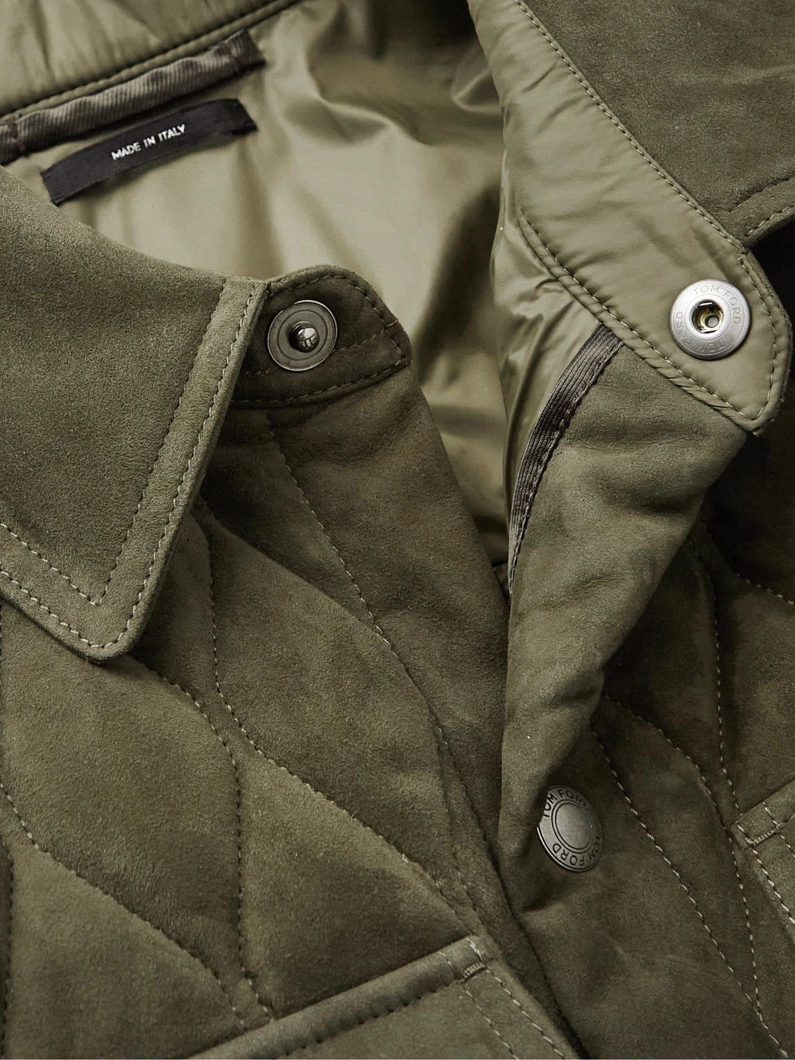Tom Ford o1loc1c0724 TFL842 Leather Jacket in Dark Olive Size US M / EU 48-50 / 2 - 6 Thumbnail