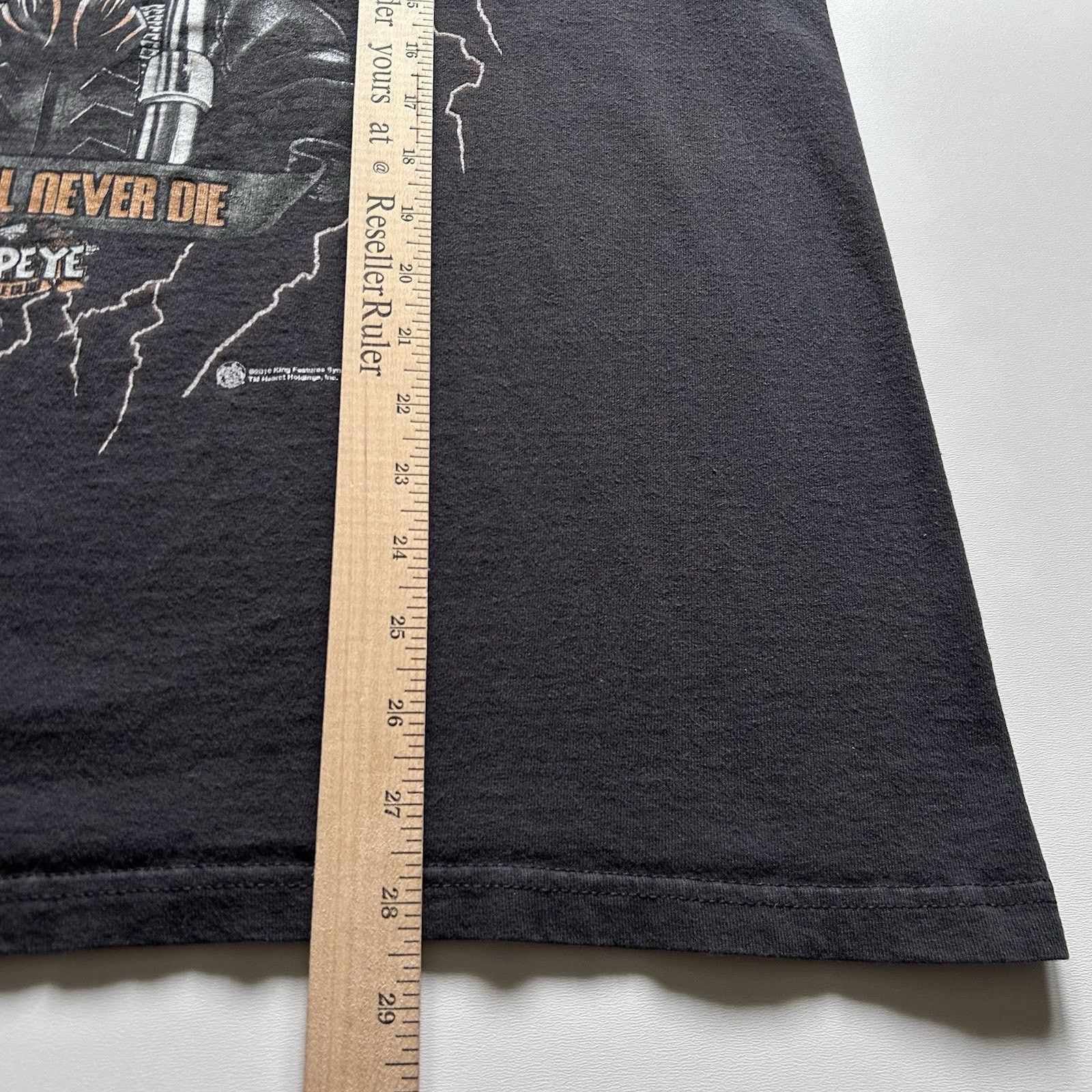 Vintage Popeye T-Shirt XL Y2K Rock Will Never Die! Motorcycle Art Size US XL / EU 56 / 4 - 6 Thumbnail