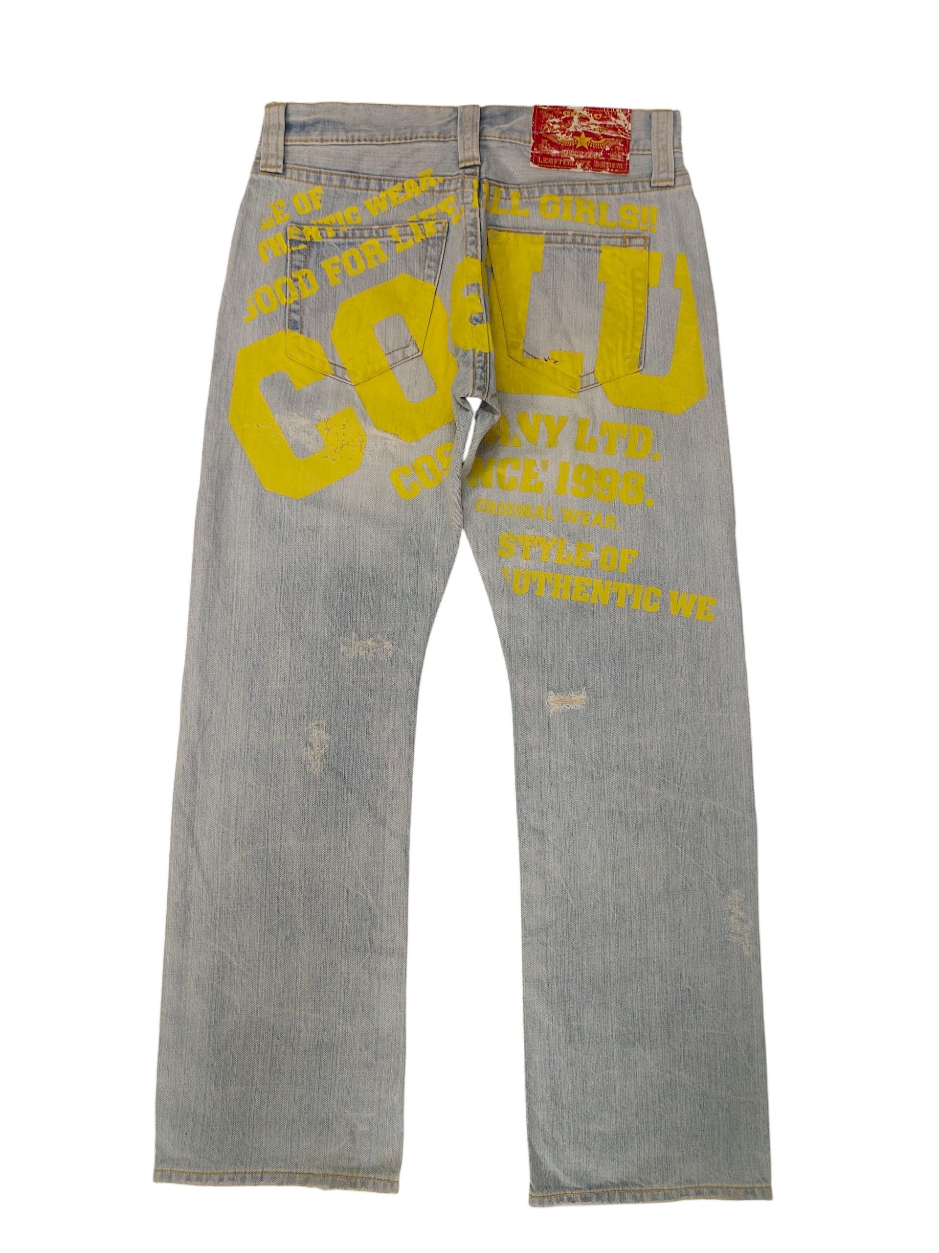 Hysteric Glamour × Undercover Japanese Brand CL Printed Distress Faded Denim Jeans Size US 31 - 1 Thumbnail