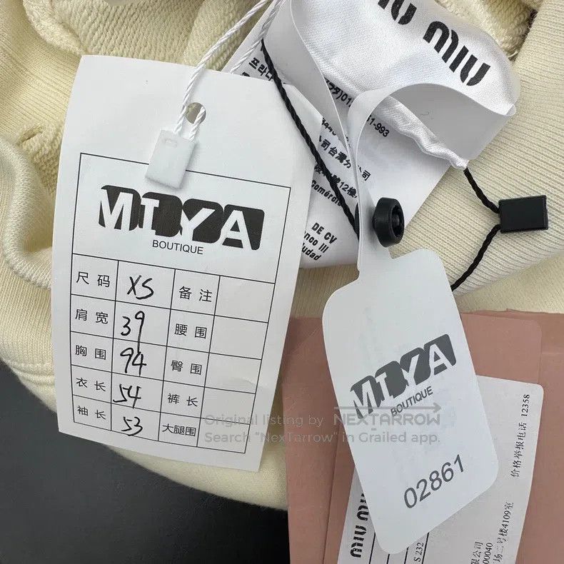 Miu Miu Miu Miu Size XS Miu Miu long sleeve hooded sweater Size XS / US 0-2 / IT 36-38 - 8 Thumbnail
