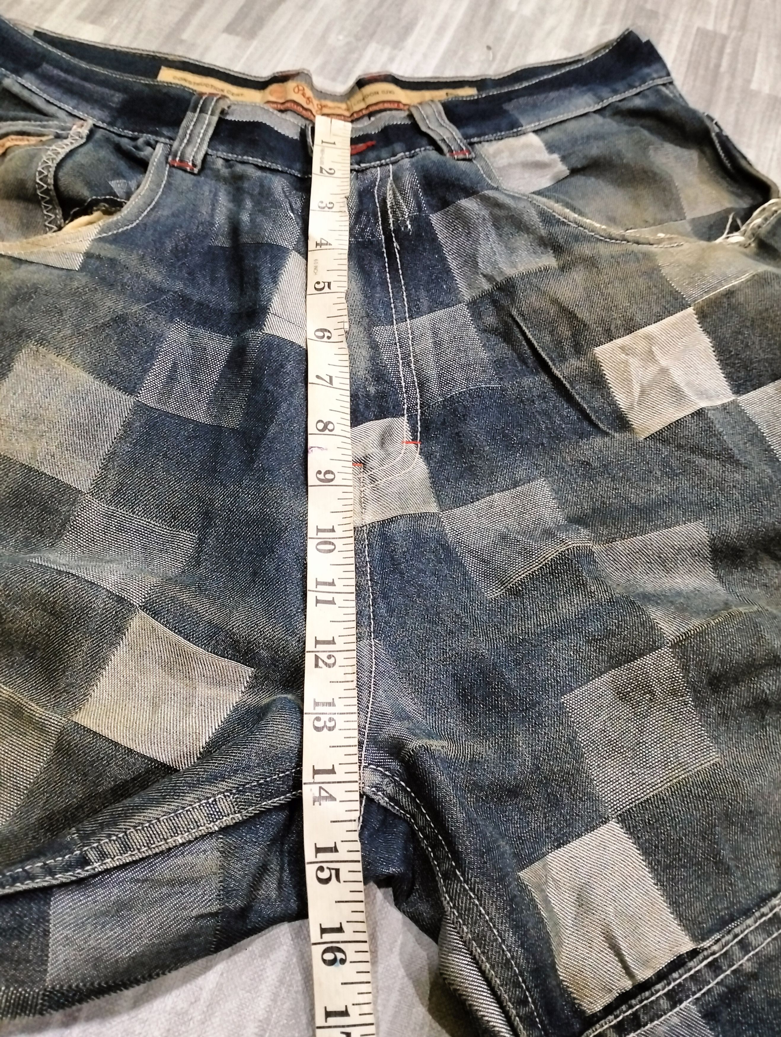 Pepe Jeans Pepe Jeans Baggy Pants Patchwork Design Distressed Pants Size US 35 - 20 Thumbnail