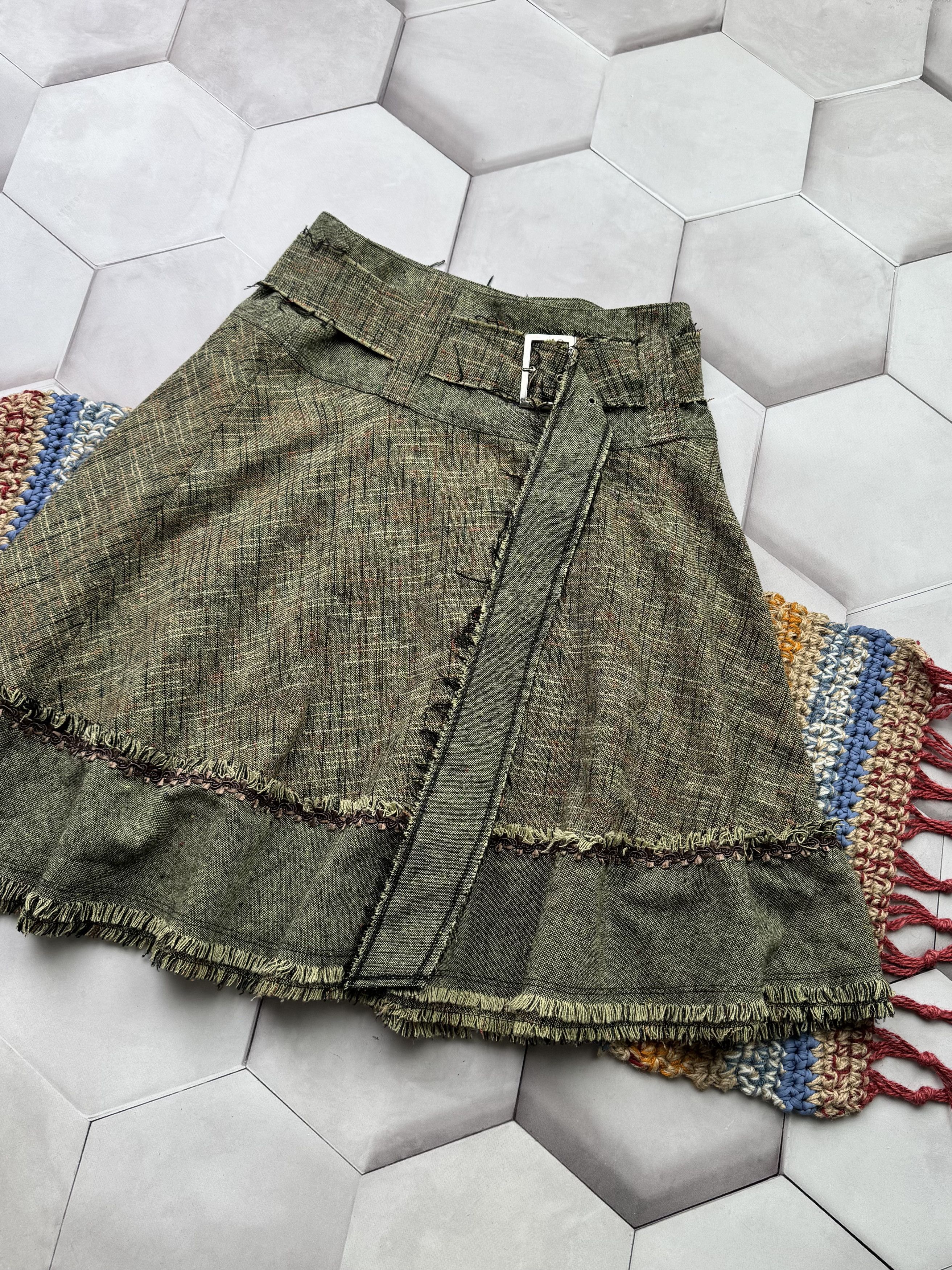 Japanese Brand Vintage Flare Skirt With Belt(E4) Size 28" / US 6 / IT 42 - 3 Thumbnail