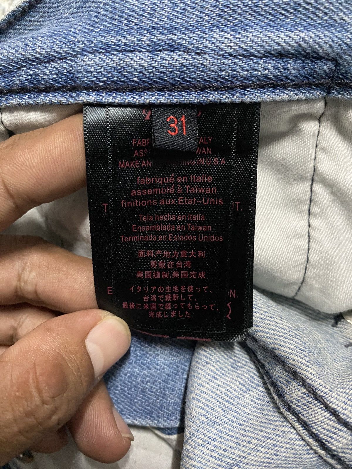 Jean Vintage Pratts Jeans Distressed Wash Blue @act232 Size US 31 - 15 Thumbnail