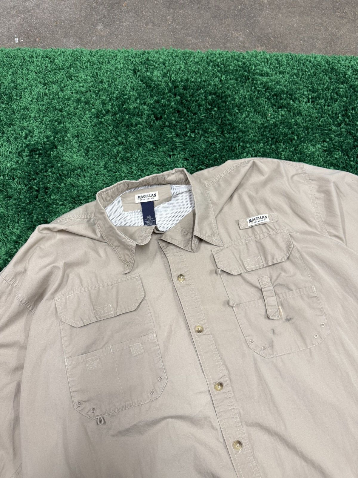 Vintage Magellan Khaki Fishing Long Sleeve Dry Wick Shirt 3XL XXXL Size US XXL / EU 58 / 5 - 2 Thumbnail