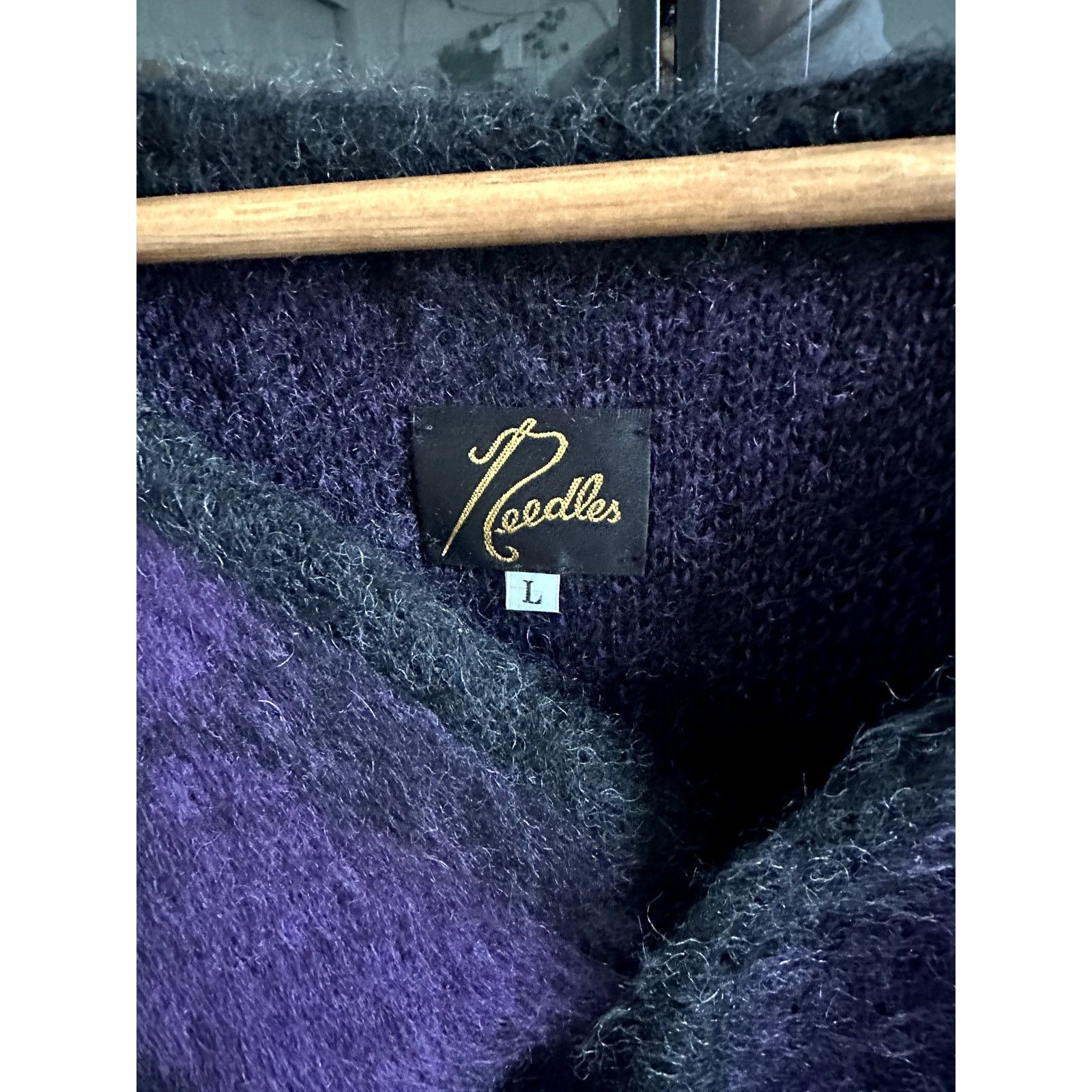 Needles Needles Mohair Cardigan Sweater 'Charcoal' Size L Size US L / EU 52-54 / 3 - 3 Thumbnail