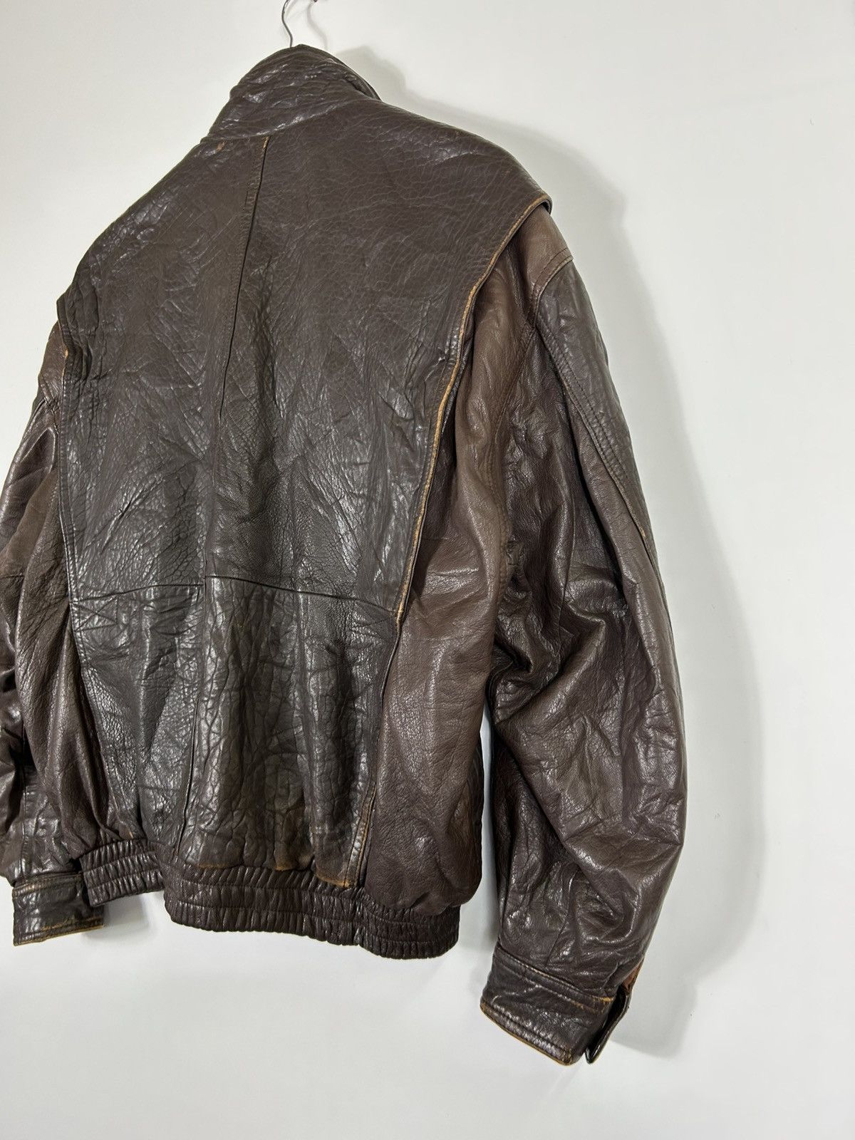 Leather ⚡️Vintage Vino-Ranche Leather Bomber Jacket Size US L / EU 52-54 / 3 - 14 Thumbnail