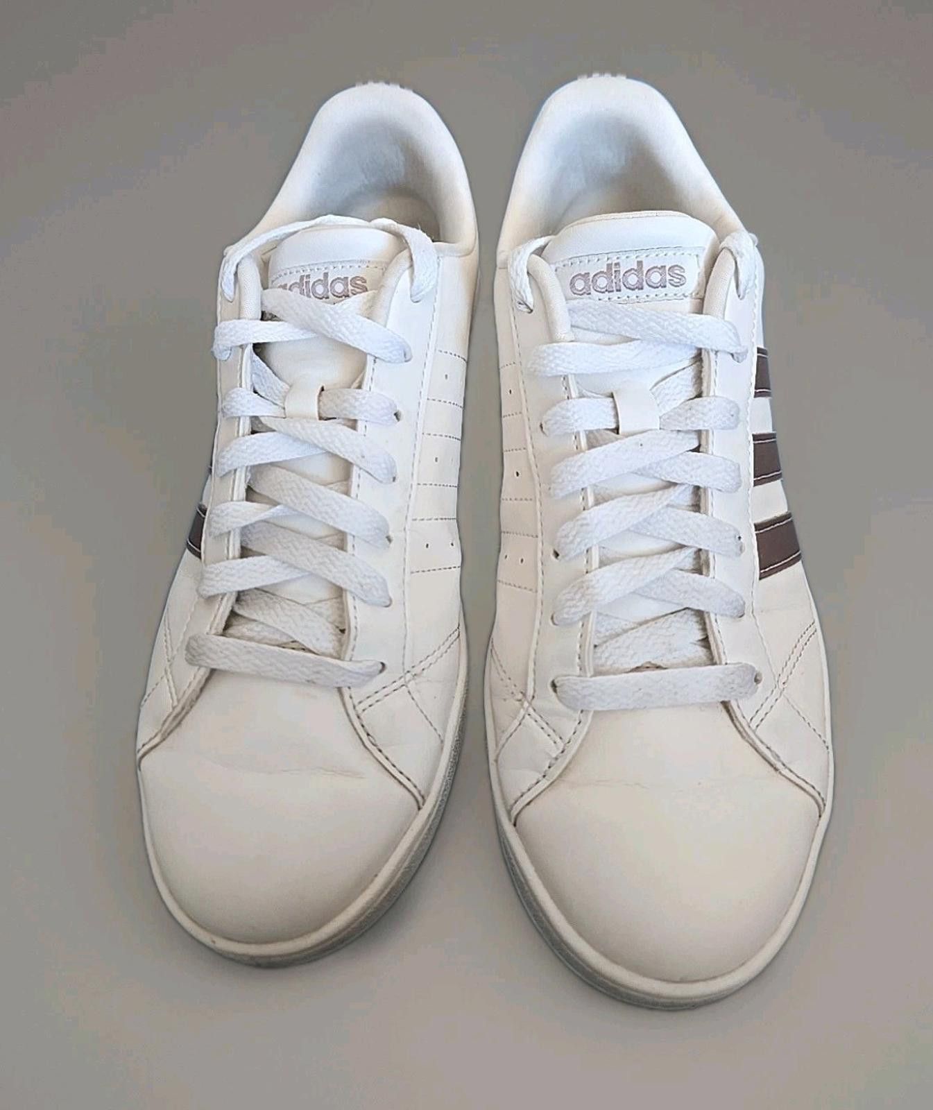 Adidas Adidas Women's 8 Grand Court White/Metallic Shoes Sneakers Size US 8 / IT 38 - 3 Thumbnail