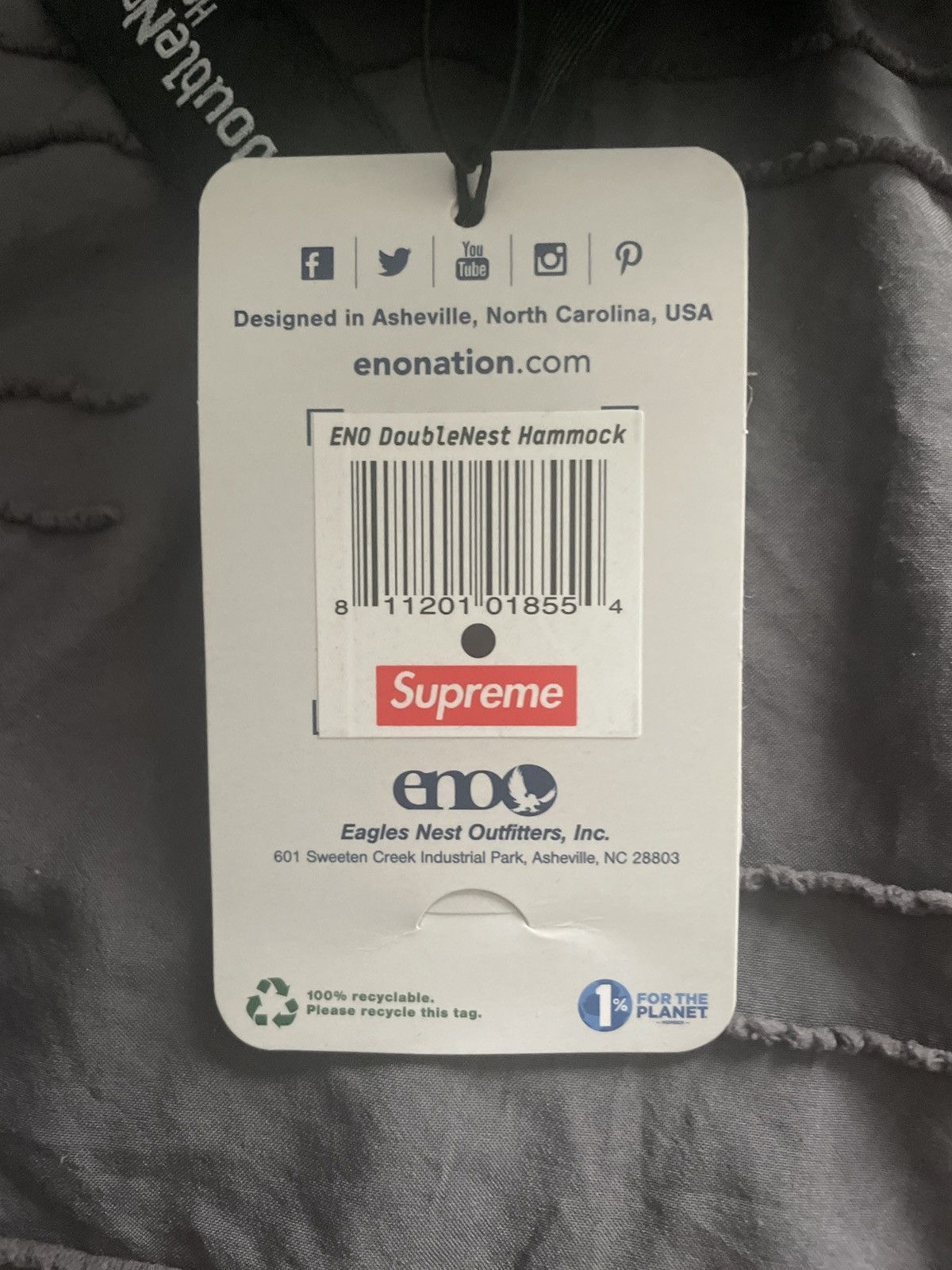 Supreme Supreme Eno Hammock - Black Size ONE SIZE - 7 Thumbnail
