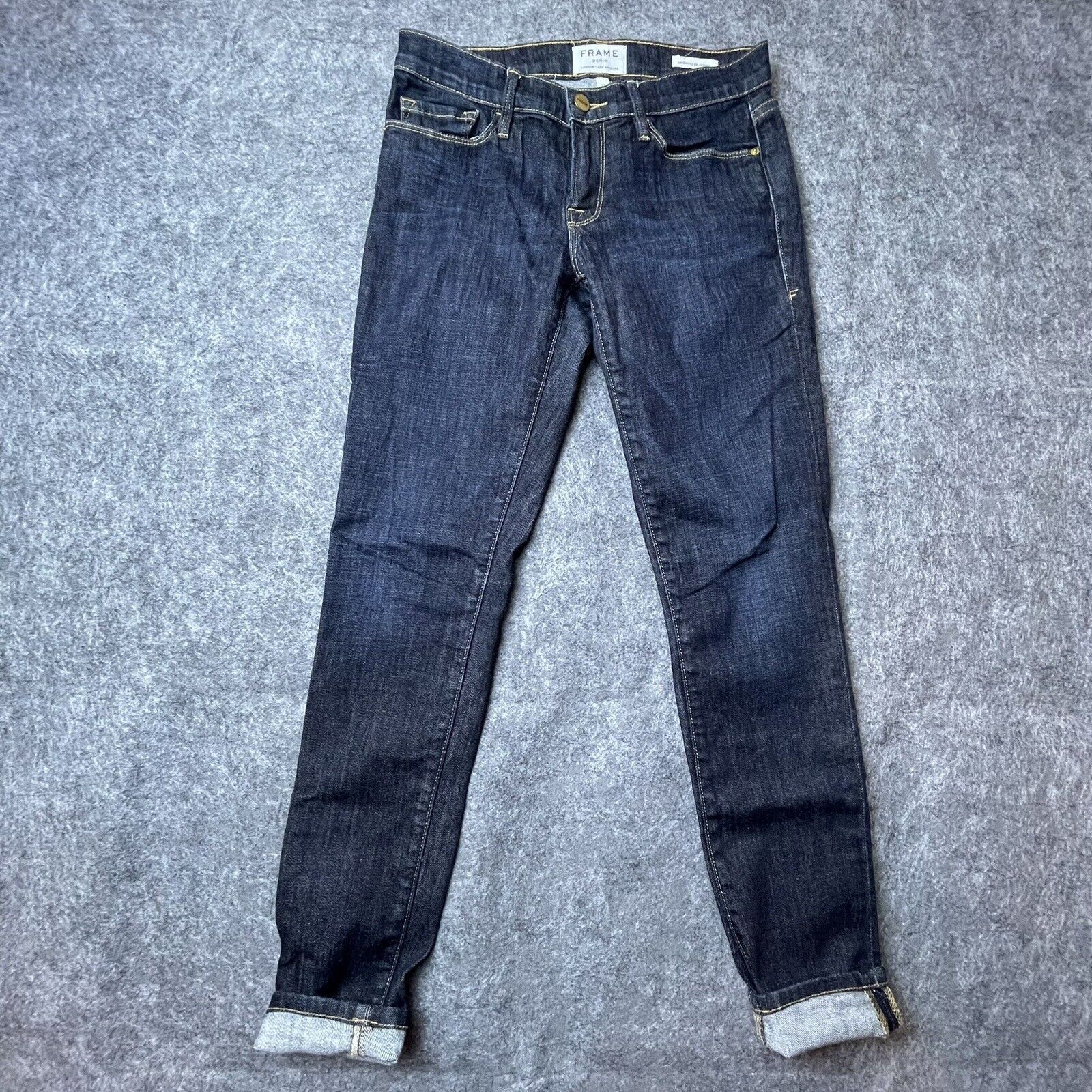 Frame Frame Denim Jeans Womens 27 Le Skinny De Jeanne Dark Size 27" / US 4 / IT 40 - 4 Thumbnail