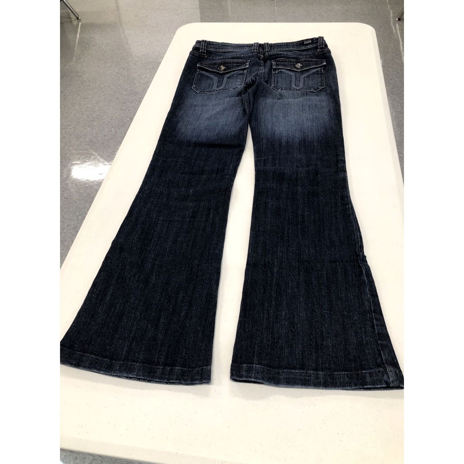 Vintage VIGOSS Jeans Nolita ii Fit & Flare 30x29 Womens Cotton Dark Blue FlairLadies Size 29" - 4 Thumbnail