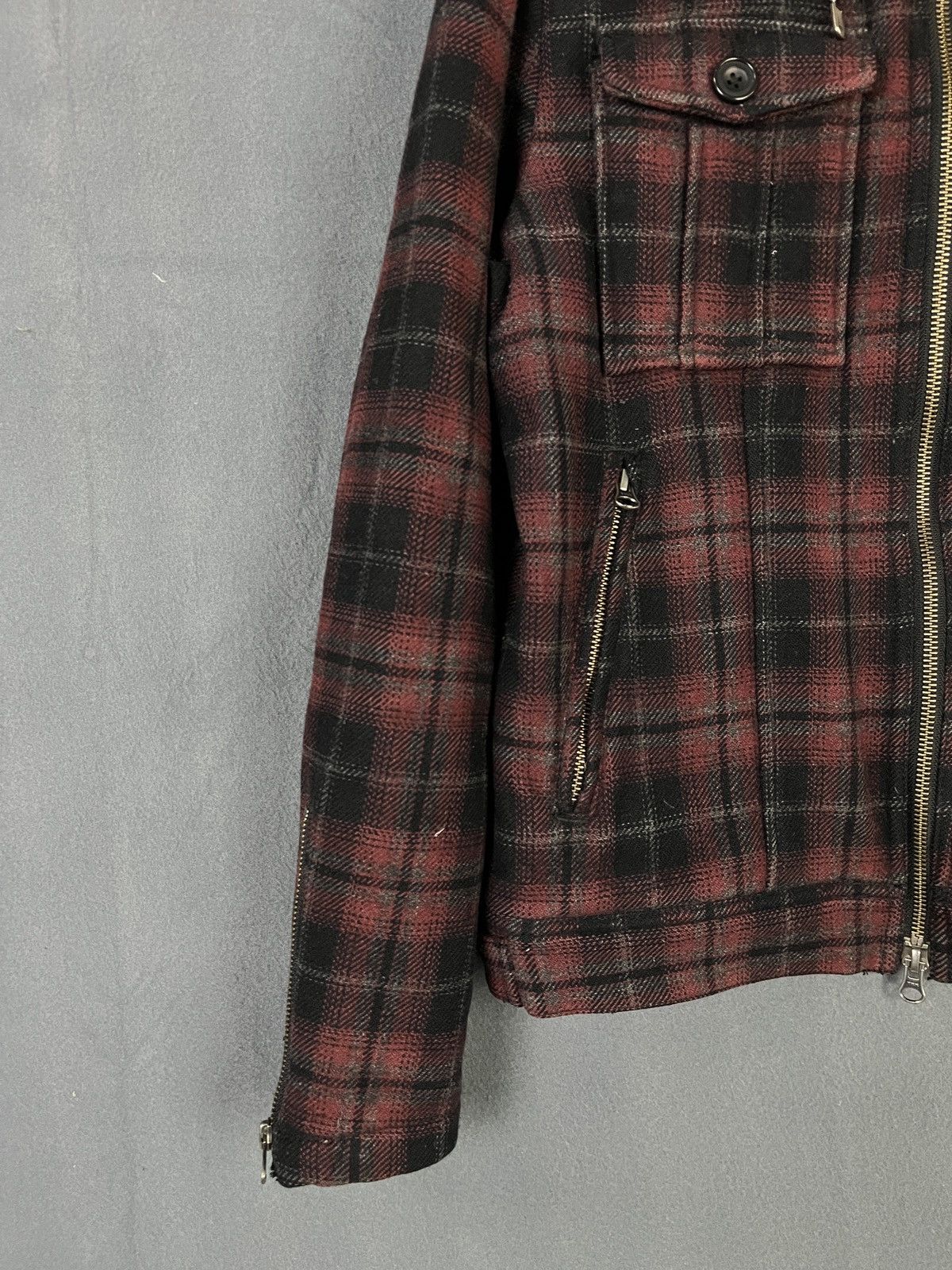 Japanese Brand × Vintage Edge Rupert Plaid Wool Jacket Removable Hoodie Size S / US 4 / IT 40 - 5 Thumbnail