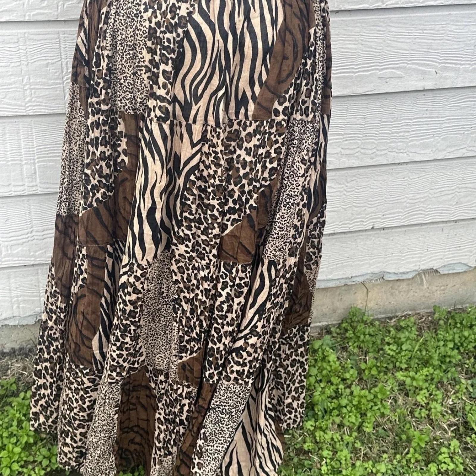 Other maxi skirt with animal print #boho vintage small to xl Size 30" / US 8 / IT 44 - 3 Thumbnail