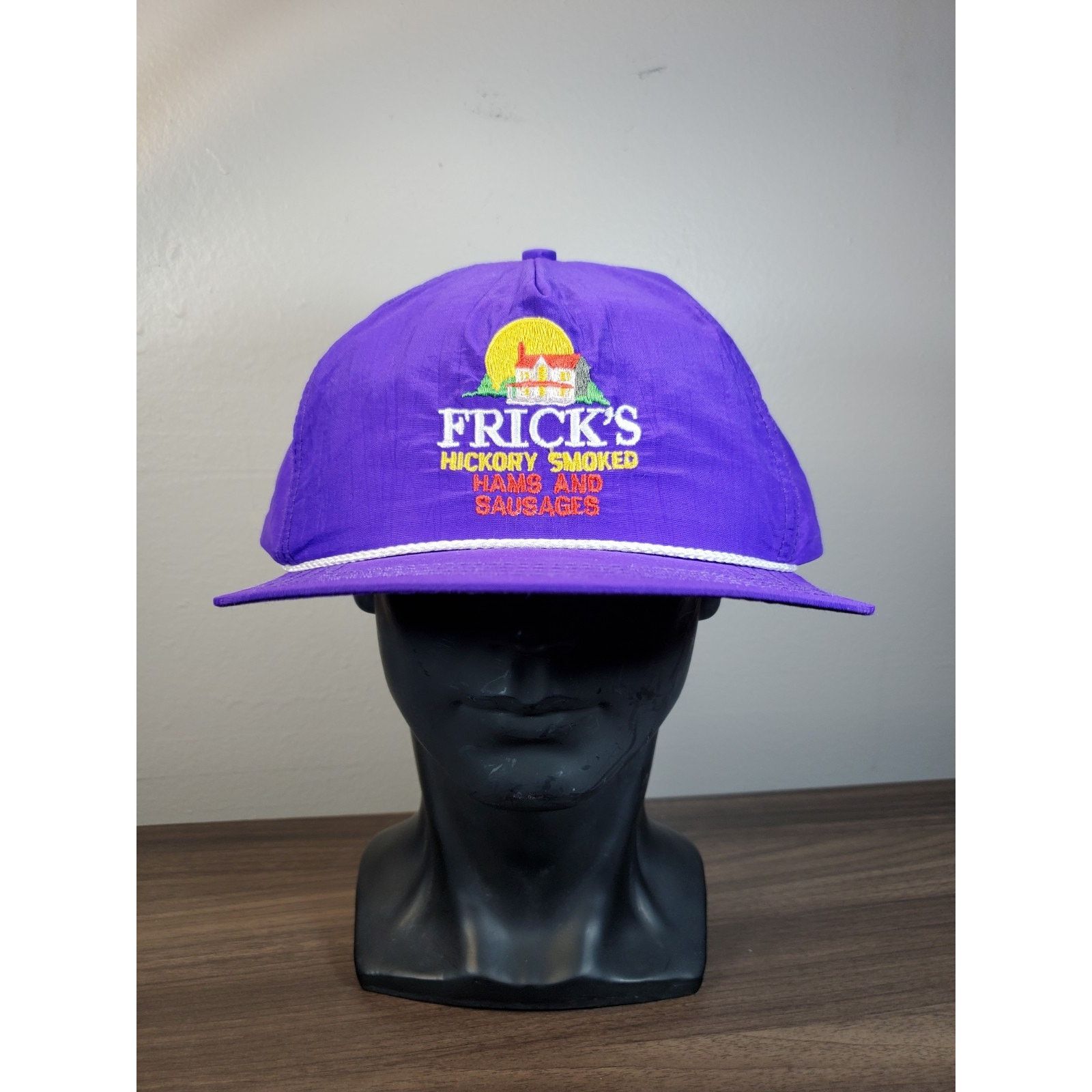 Vintage Frick's Hickory Smoked Hams and Sausages Hat Snapback Cap Size ONE SIZE - 2 Thumbnail
