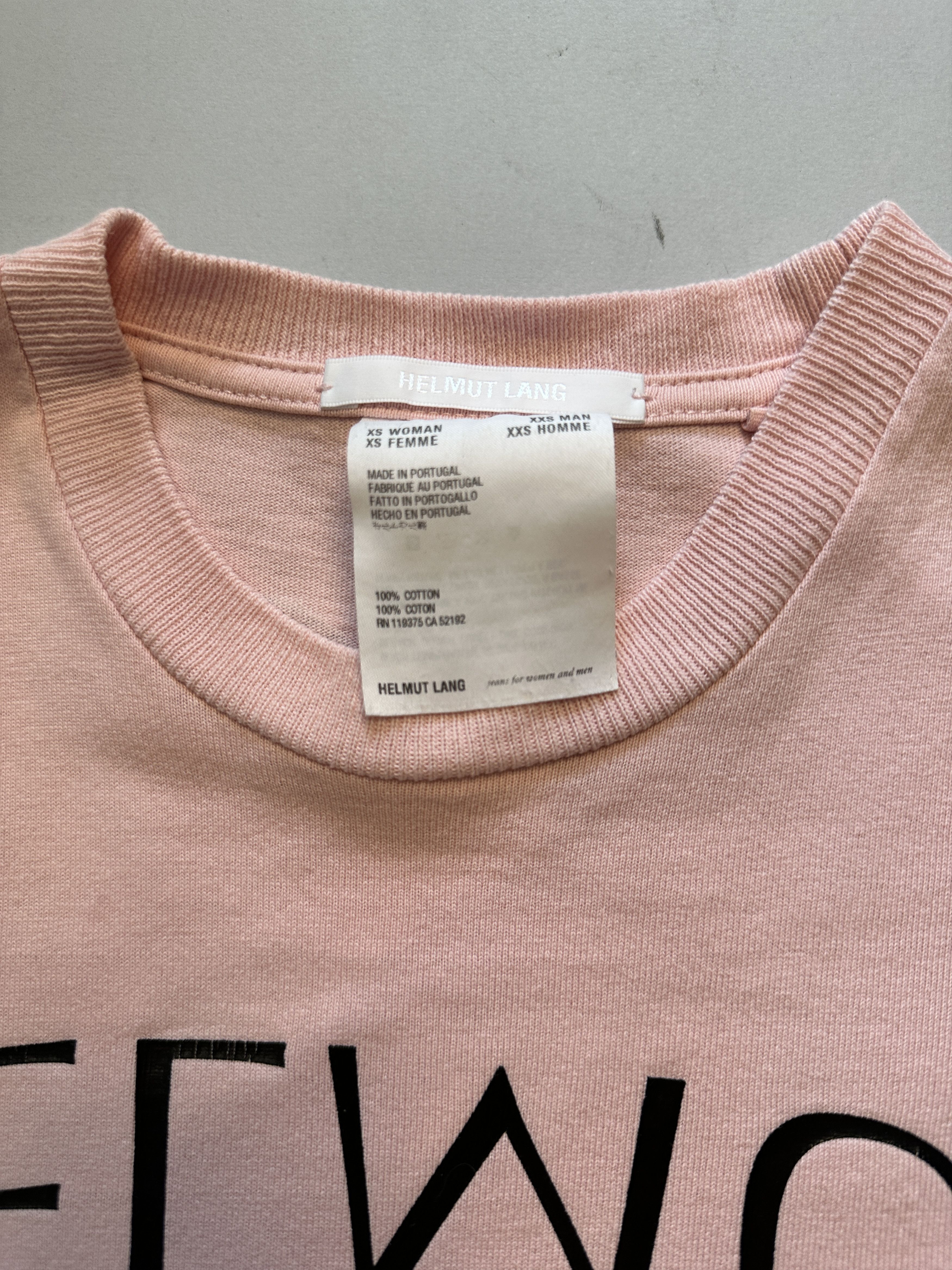 Helmut Lang Helmut Lang Slim-Fit Logo-Print Cotton-Jersey T-Shirt Size XS / US 0-2 / IT 36-38 - 4 Thumbnail
