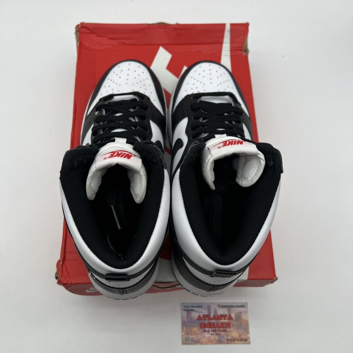 Nike Wmns Nike dunk high black white Size US 9.5 / EU 42-43 - 7 Thumbnail